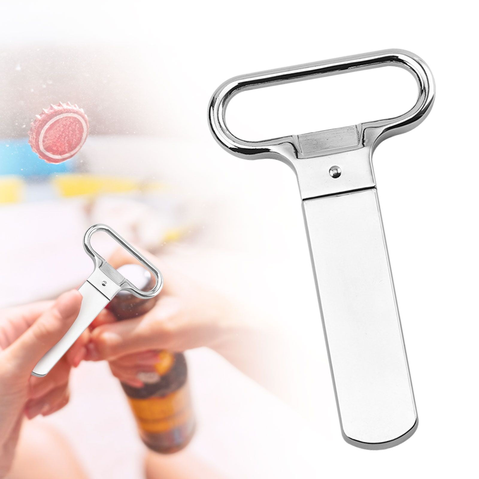 JWDX Bottle Opener Clearance, Bottle Openers Wine Cork Extractor Corkscrew Beer Corks Stainless Two Jaw Puller Used to Open Bottles A - Image 2