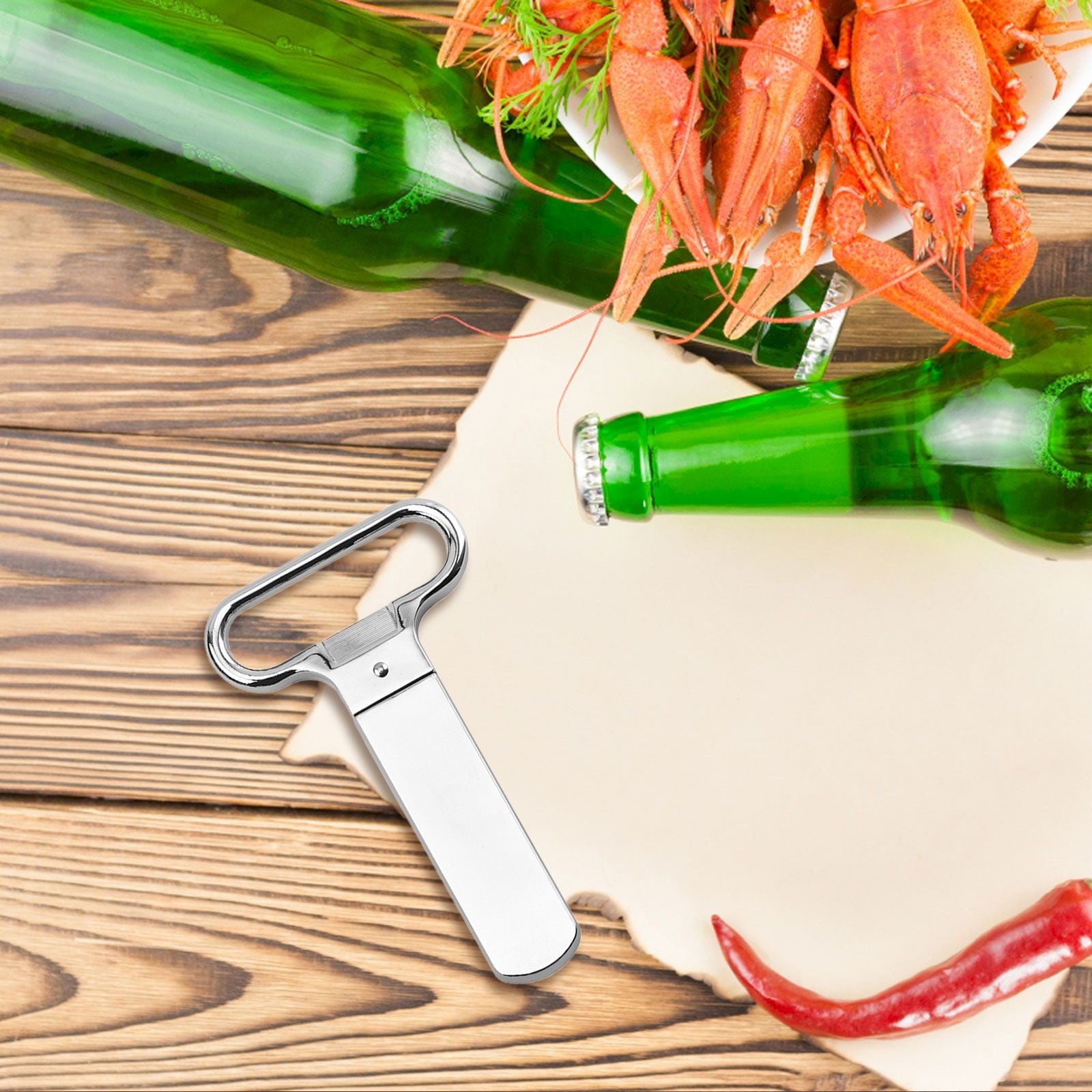 JWDX Bottle Opener Clearance, Bottle Openers Wine Cork Extractor Corkscrew Beer Corks Stainless Two Jaw Puller Used to Open Bottles A - Image 5