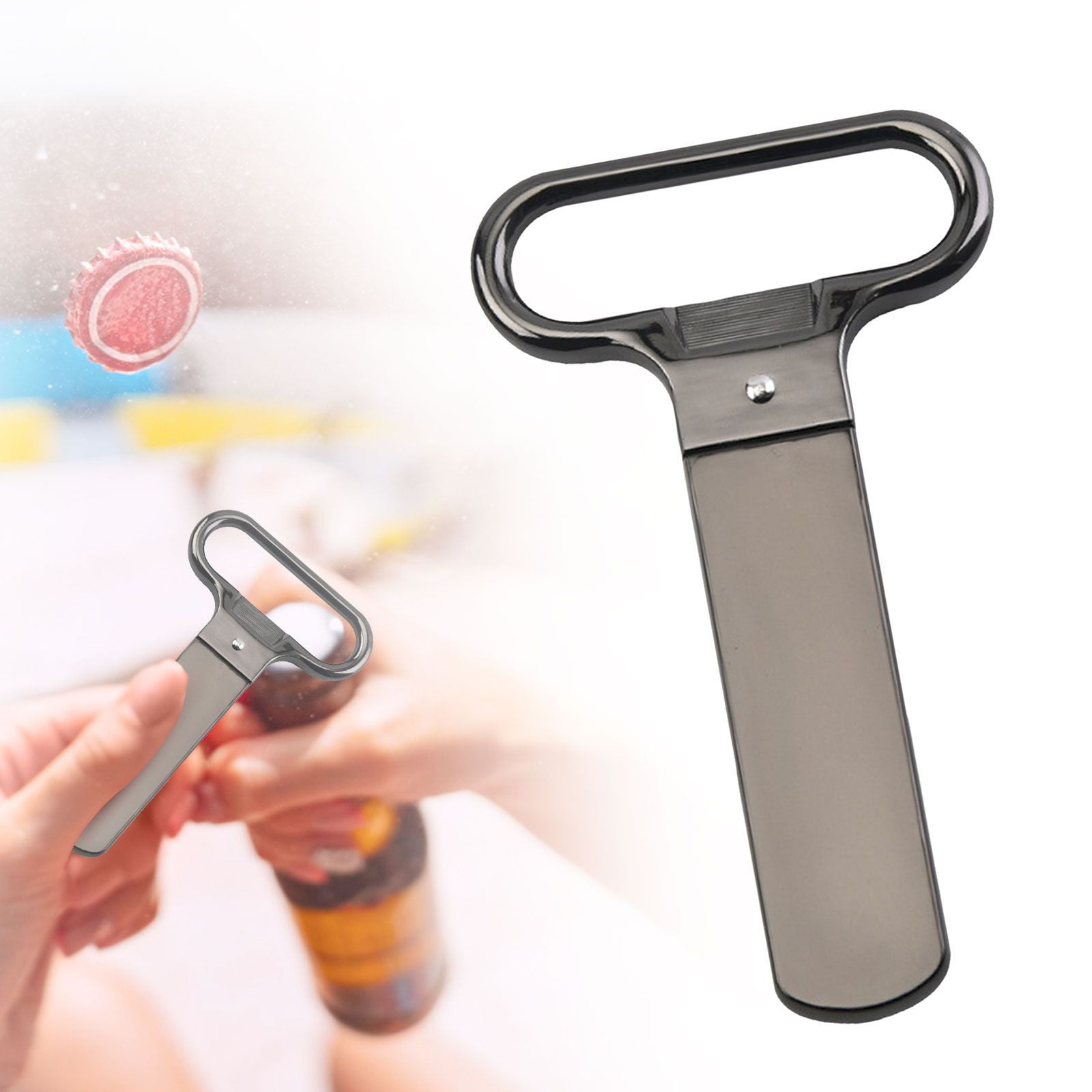 JWDX Bottle Opener Clearance, Bottle Openers Wine Cork Extractor Corkscrew Beer Corks Stainless Two Jaw Puller Used to Open Bottles C - Image 2