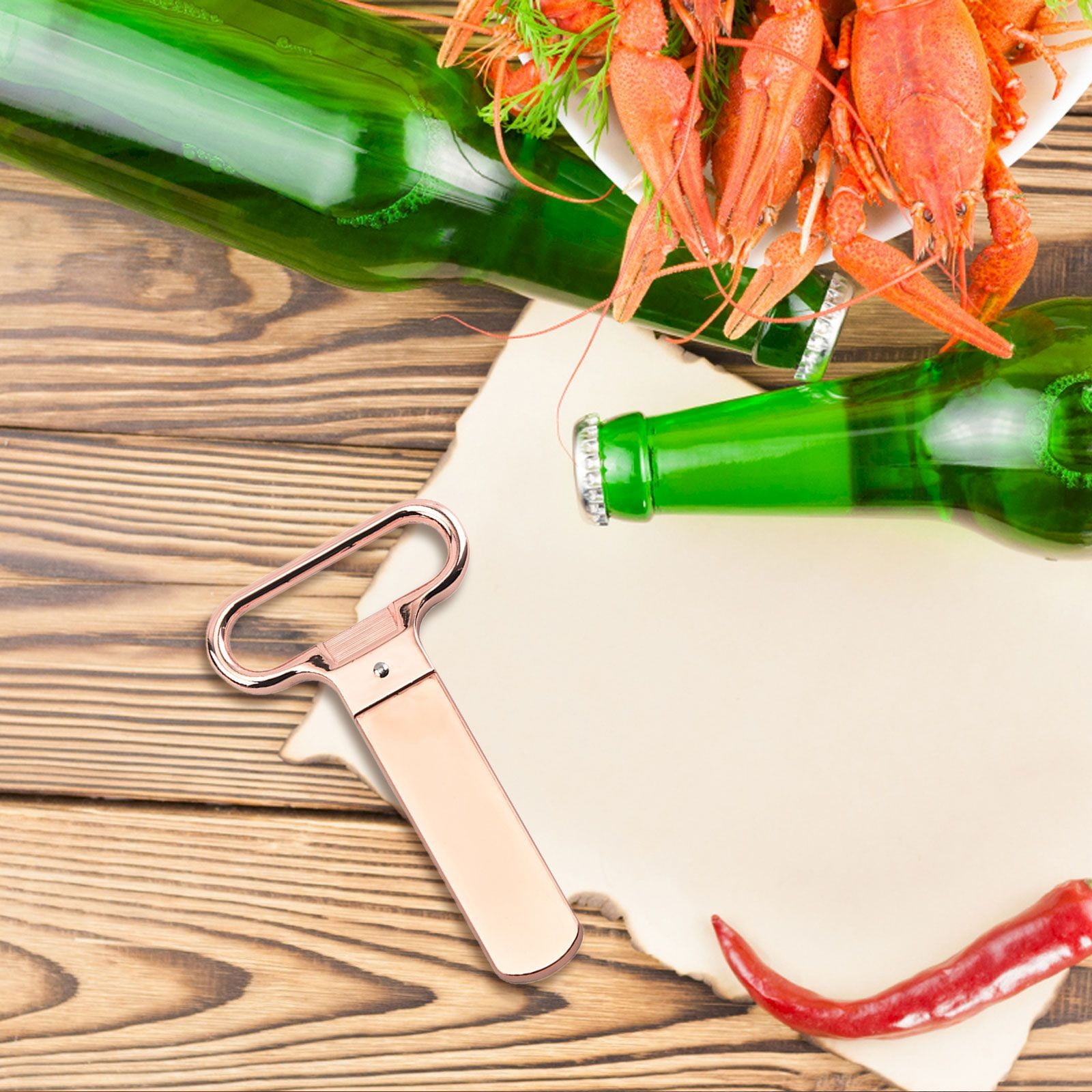 JWDX Bottle Opener Clearance, Bottle Openers Wine Cork Extractor Corkscrew Beer Corks Stainless Two Jaw Puller Used to Open Bottles D - Image 5