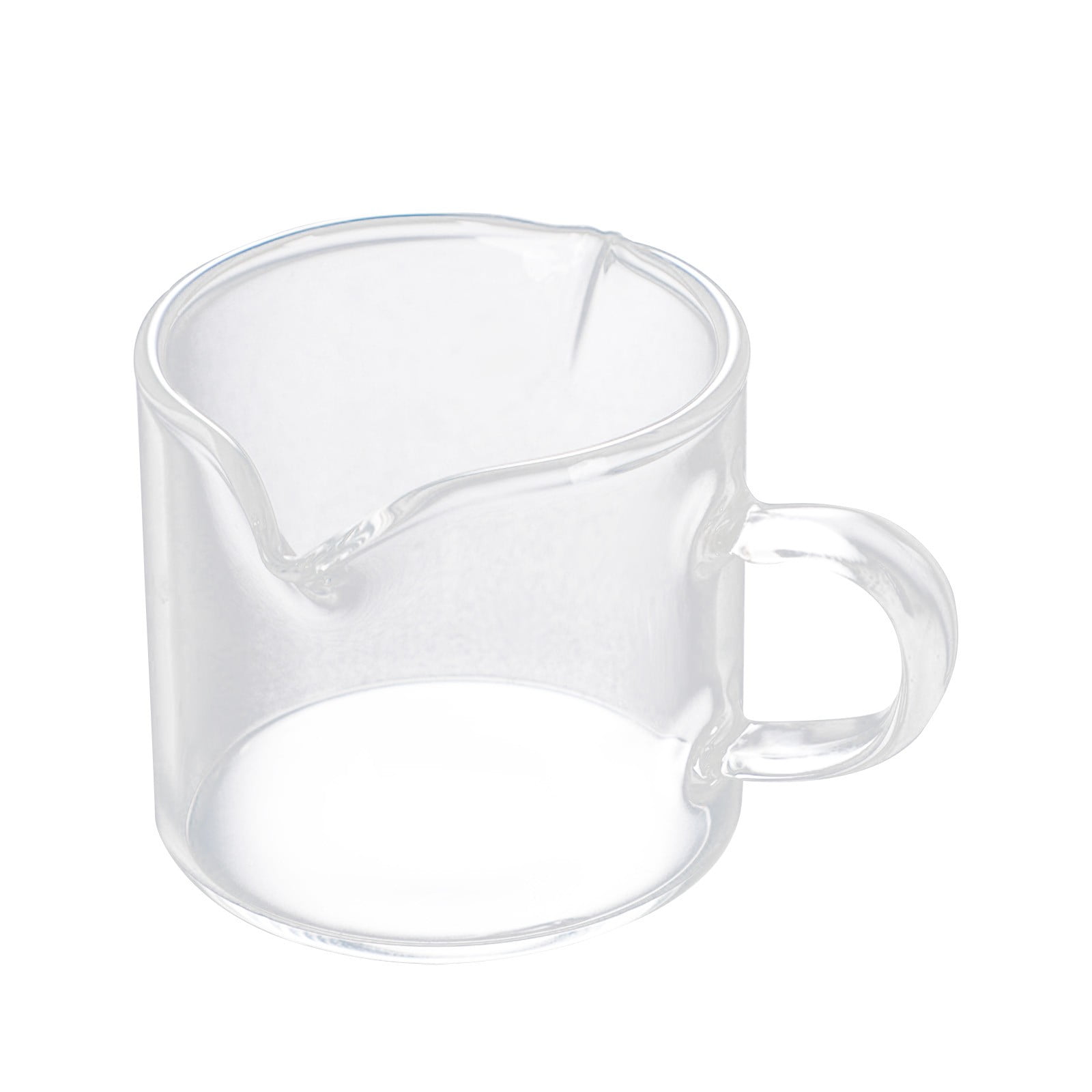 JWDX Glass and Bottle Clearance, Shot Glasses Double Spouts Milk Cup Clear Glass (Clear Glass 1Pack) As shown - Image 1