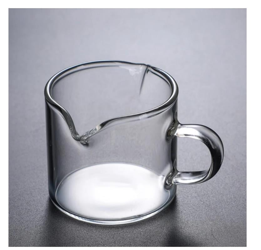 JWDX Glass and Bottle Clearance, Shot Glasses Double Spouts Milk Cup Clear Glass (Clear Glass 1Pack) As shown - Image 2