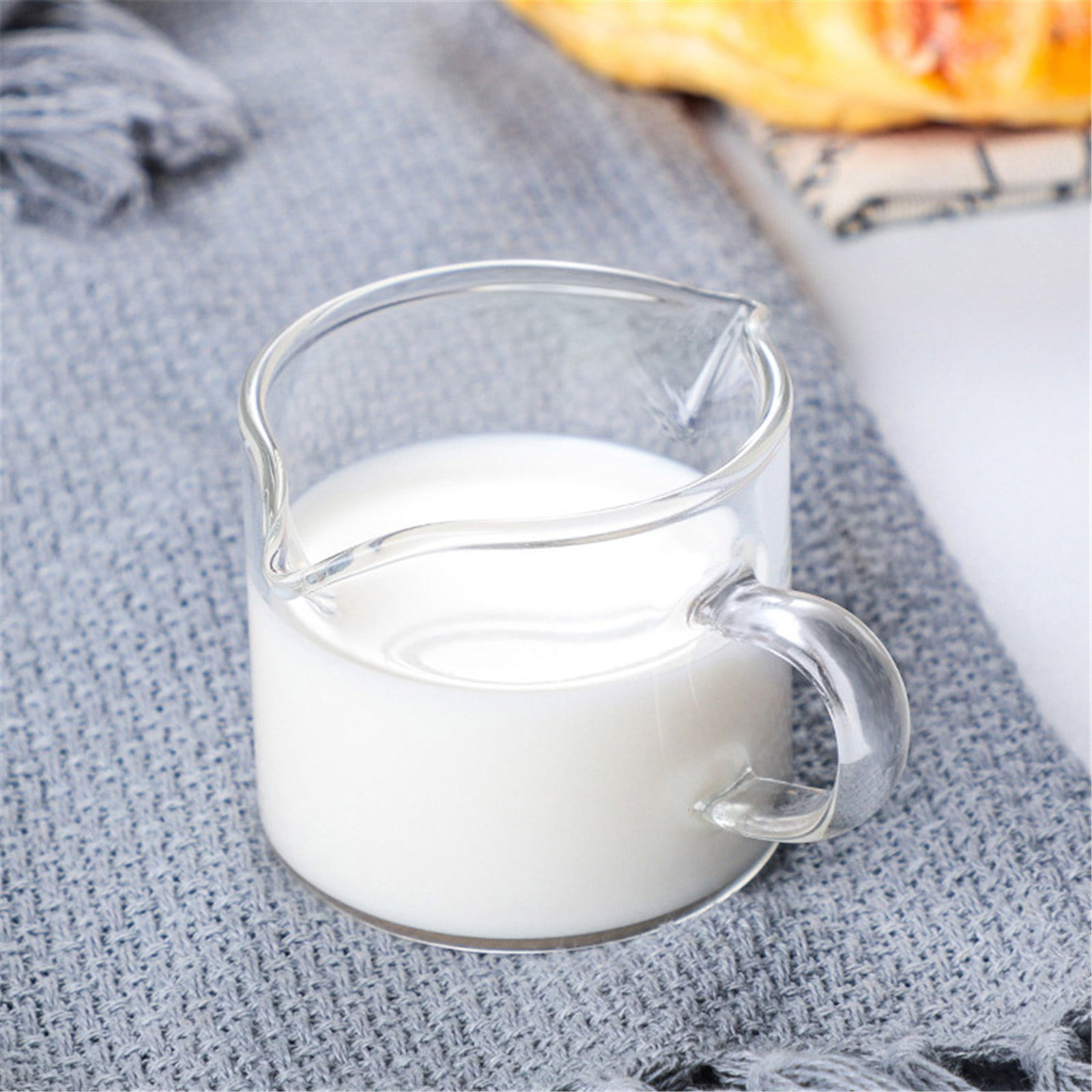 JWDX Glass and Bottle Clearance, Shot Glasses Double Spouts Milk Cup Clear Glass (Clear Glass 1Pack) As shown - Image 7