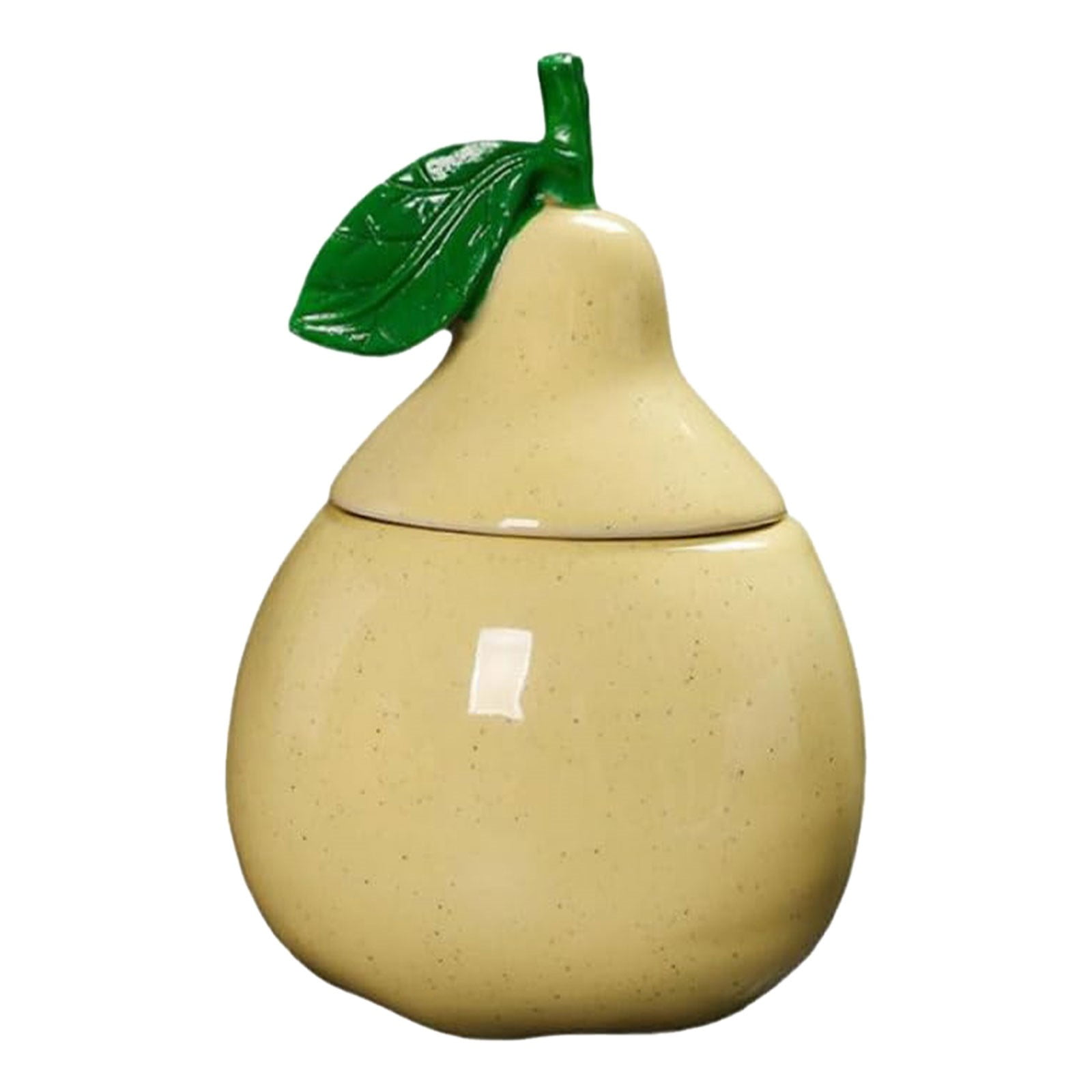 JWDX Glass and Bottle Clearance, Ceramic Pear Shaped Tea Canister with Lid Decorative Jar for Kitchen Airtight Container for Coffee Sugar and Flour Storage for Candy or Tin As shown - Image 1