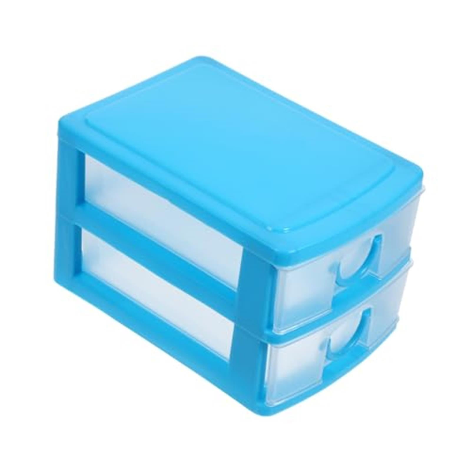 JWDX Rack Clearance, Mini Desktop Drawer Multi Layer Plastic Drawer Storage Box Cosmetic Storage Container Tabletop Sundries Storage Case Removable Desktop Organizer Box As shown - Image 1