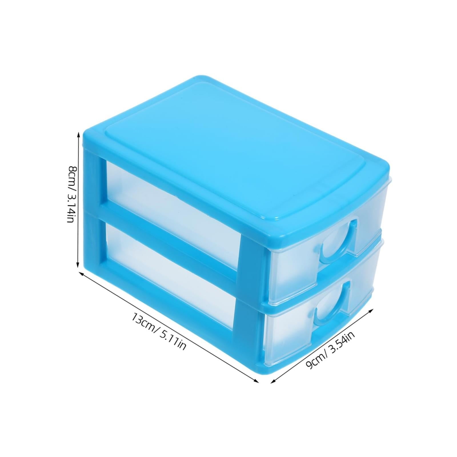 JWDX Rack Clearance, Mini Desktop Drawer Multi Layer Plastic Drawer Storage Box Cosmetic Storage Container Tabletop Sundries Storage Case Removable Desktop Organizer Box As shown - Image 2