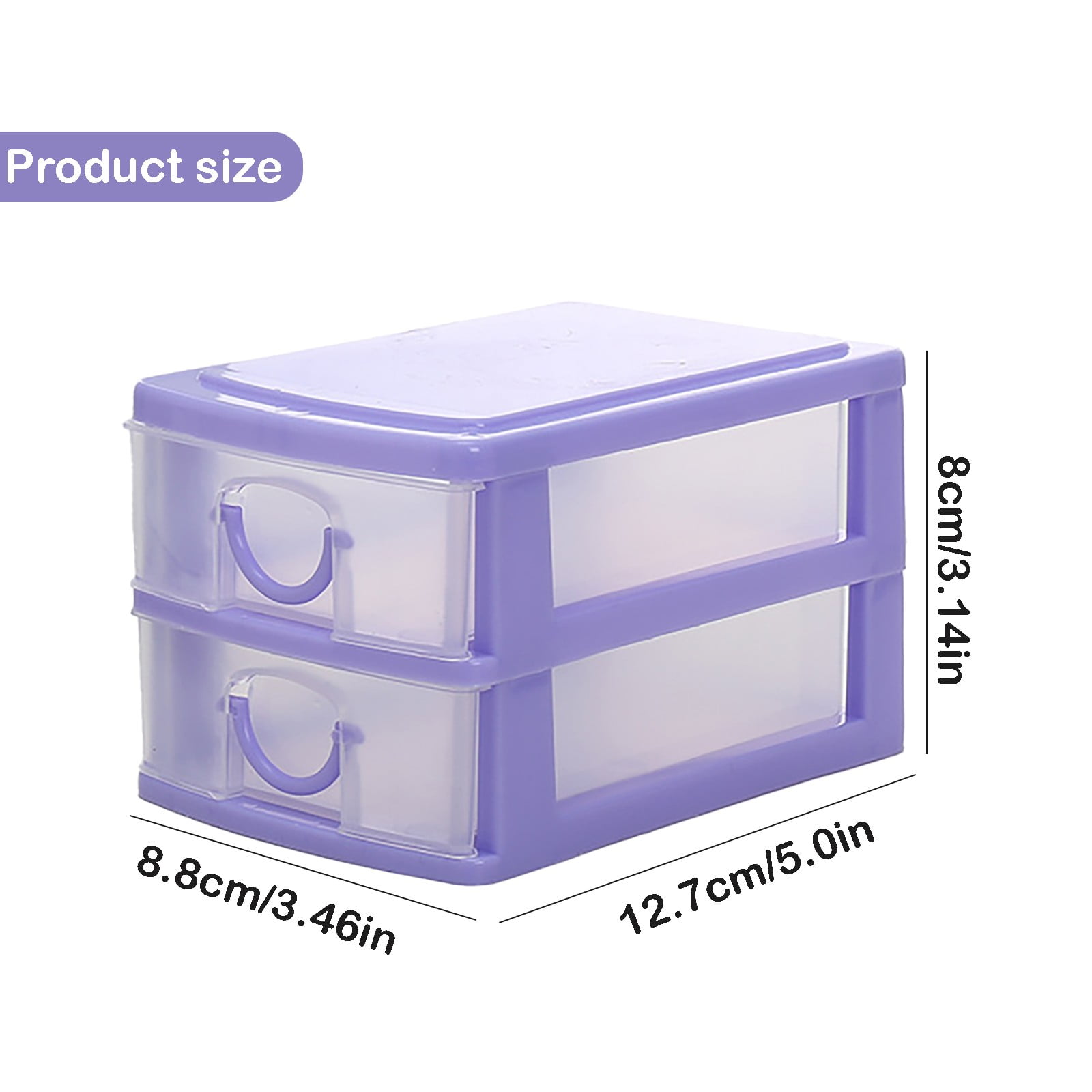 JWDX Rack Clearance, Mini Desktop Drawer Multi Layer Plastic Drawer Storage Box Cosmetic Storage Container Tabletop Sundries Storage Case Removable Desktop Organizer Box As shown - Image 6