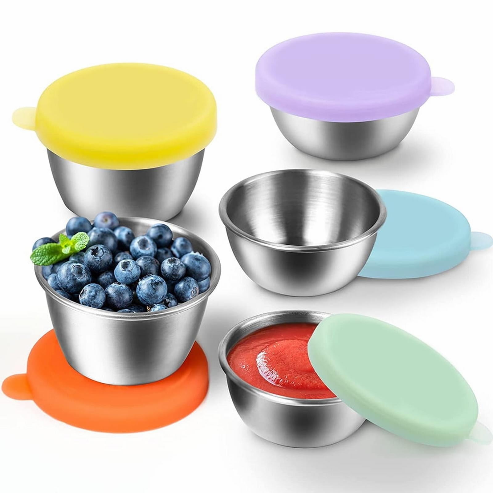 JWDX Food Storage Clearance, 6Set of Covered Container Sealed to Hot Pot Dipping Bowl Small Cup Household Items Reusable Stainless Food Container As shown - Image 8