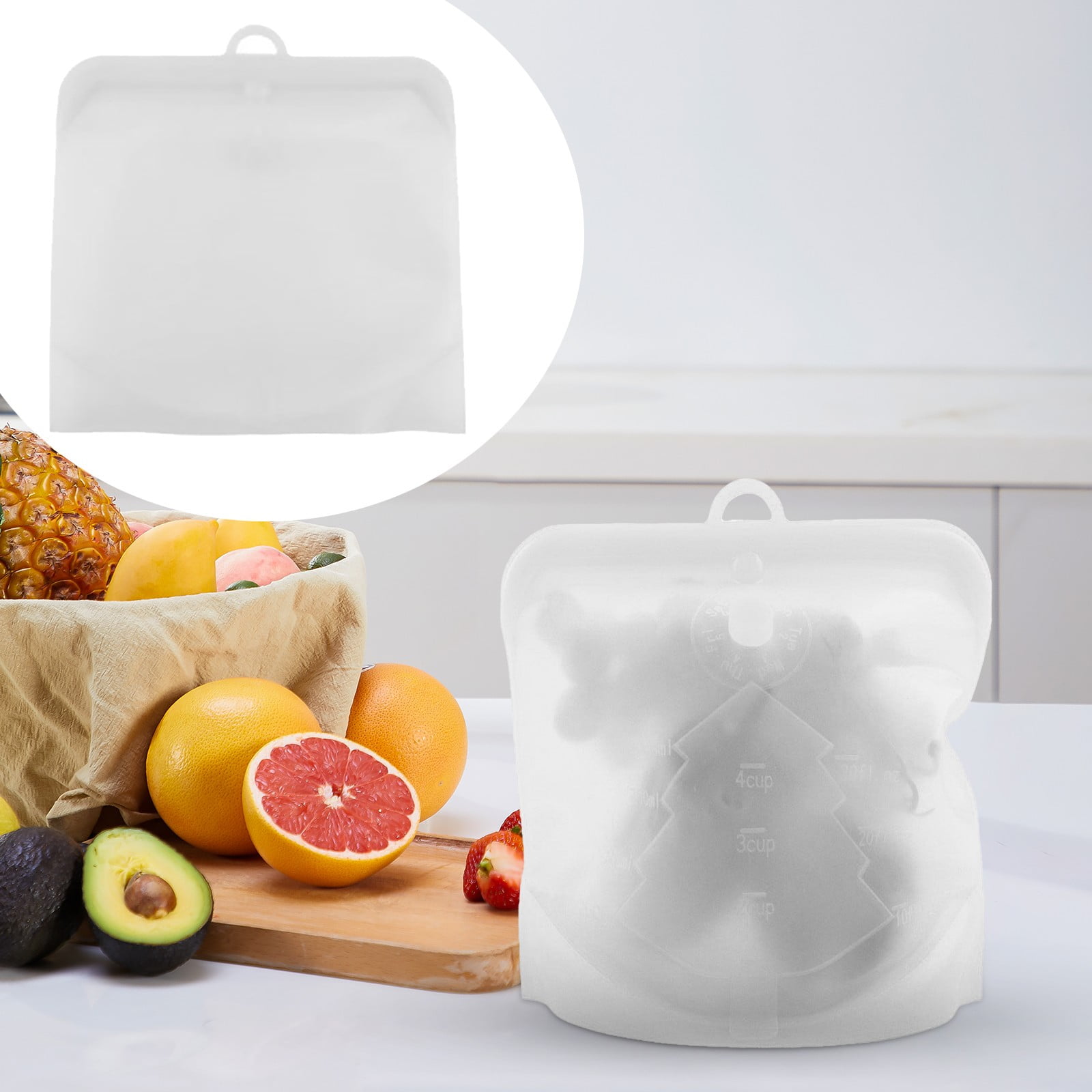 JWDX Closure Bags and Lids and Boxes Clearance, Reusable Silicone Food Storage Bag Sandwich Bag Sealed Freezer Bag Liquid Snack Lunch Fruit Fresh Produce Bag | Best Storage and Cooking Bag (1Pc) CLB - Image 2