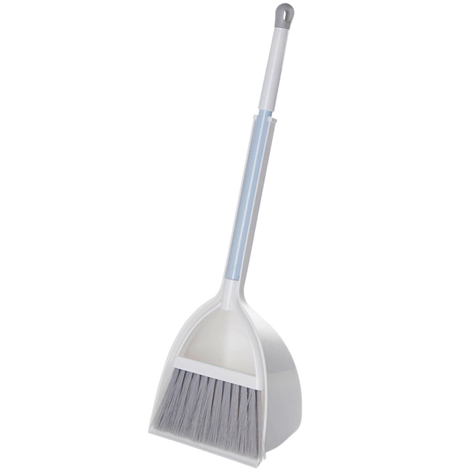 JWDX Cleaning Brush Clearance, Small and Dustpan Set Broomstick and Dust Pan Combo for Home Kitchen Room Kids Housework Cleaning Craft (White) As shown - Image 1