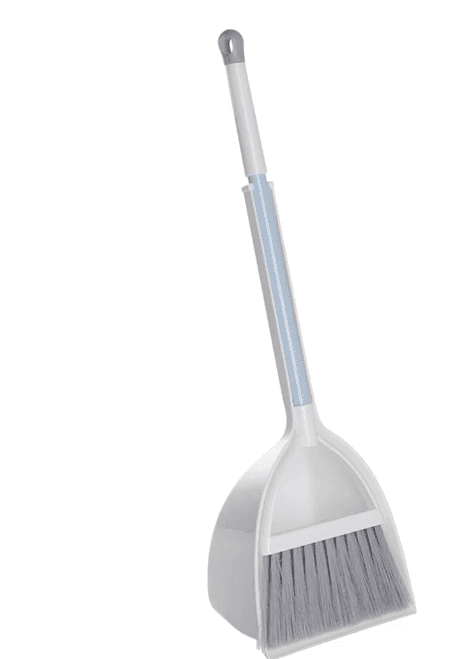 JWDX Cleaning Brush Clearance, Small and Dustpan Set Broomstick and Dust Pan Combo for Home Kitchen Room Kids Housework Cleaning Craft (White) As shown - Image 2