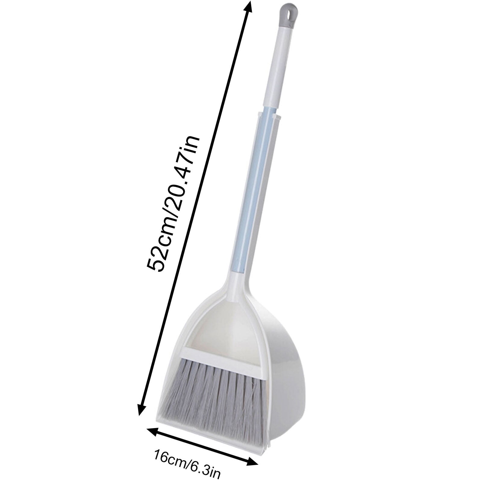 JWDX Cleaning Brush Clearance, Small and Dustpan Set Broomstick and Dust Pan Combo for Home Kitchen Room Kids Housework Cleaning Craft (White) As shown - Image 4