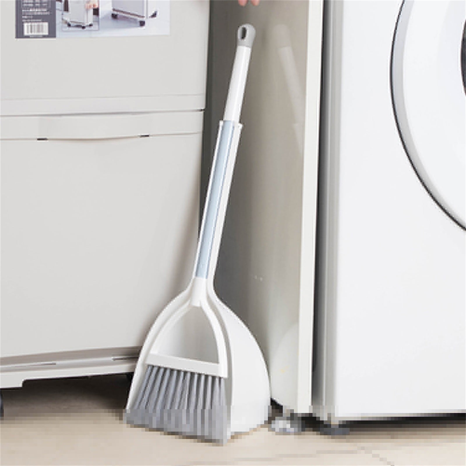 JWDX Cleaning Brush Clearance, Small and Dustpan Set Broomstick and Dust Pan Combo for Home Kitchen Room Kids Housework Cleaning Craft (White) As shown - Image 6