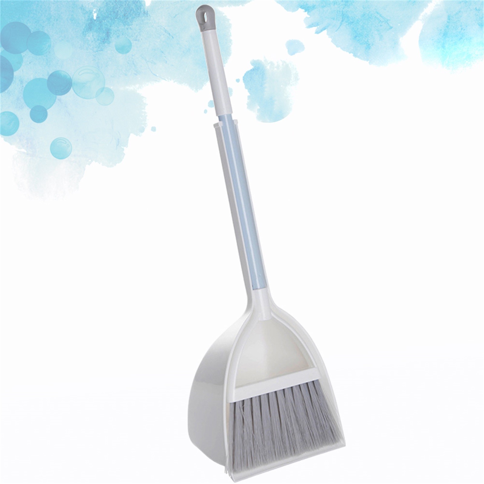 JWDX Cleaning Brush Clearance, Small and Dustpan Set Broomstick and Dust Pan Combo for Home Kitchen Room Kids Housework Cleaning Craft (White) As shown - Image 7