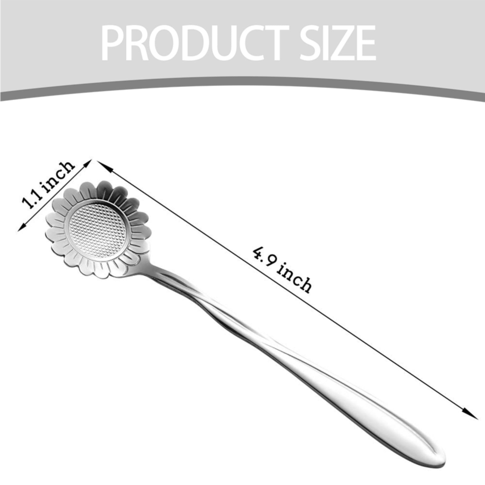 JWDX Cooking Utensils Clearance, Flower Spoon Set 8Pcs Stainless Teaspoon Rainbow Color for Coffee Tea Mixing Sugar Ice Stir Bar Spoons 8 Diffient Pattern Colorful Cutlery Set Kitchen Tool Gif As shown - Image 4