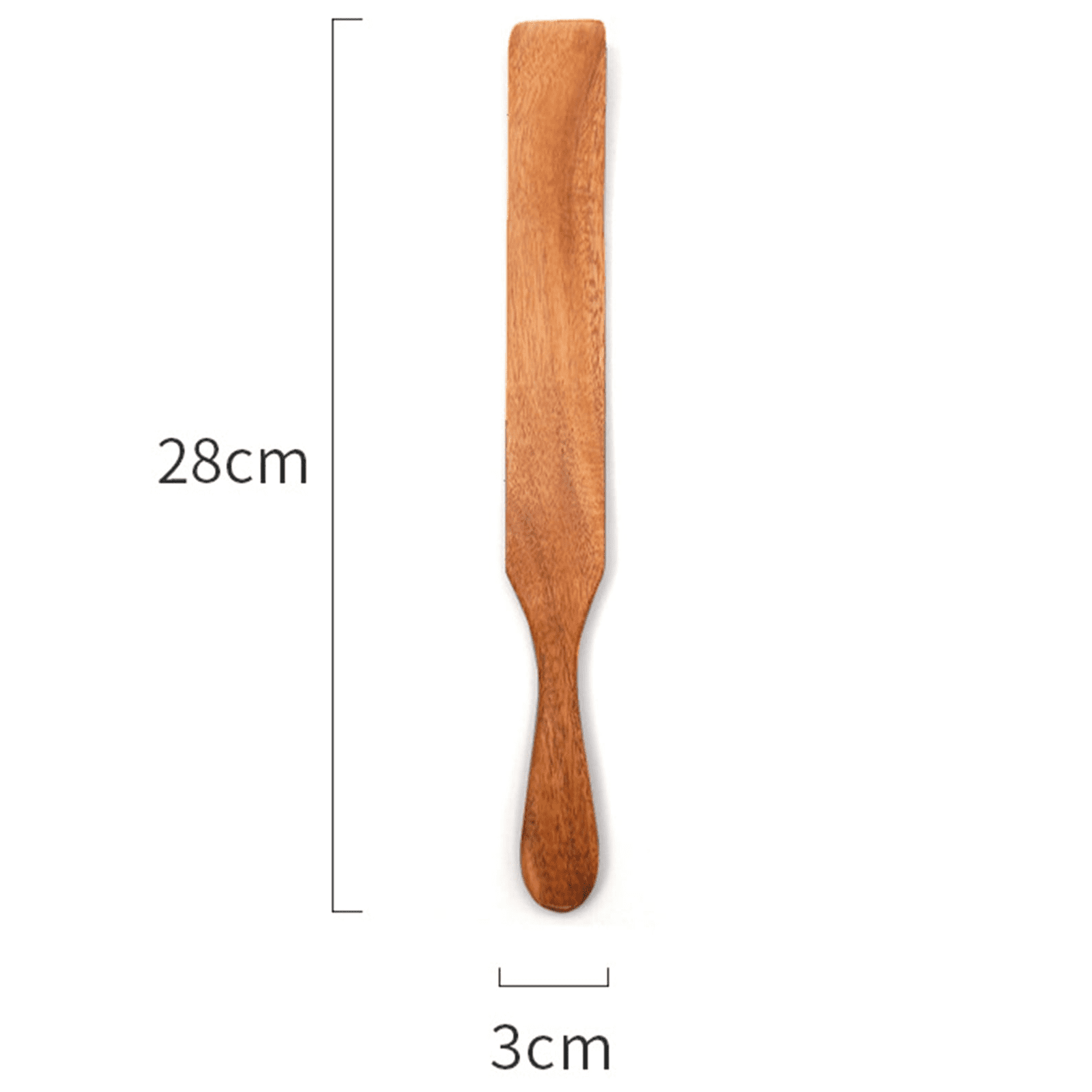 JWDX Cooking Utensils Clearance, Visland Wooden Spatula Premium Natural Teak Wood Slotted Spatulas Spoons for Cookware Kitchen Cooking Heat for Stirring Mixing Serving 1Pc As shown - Image 4