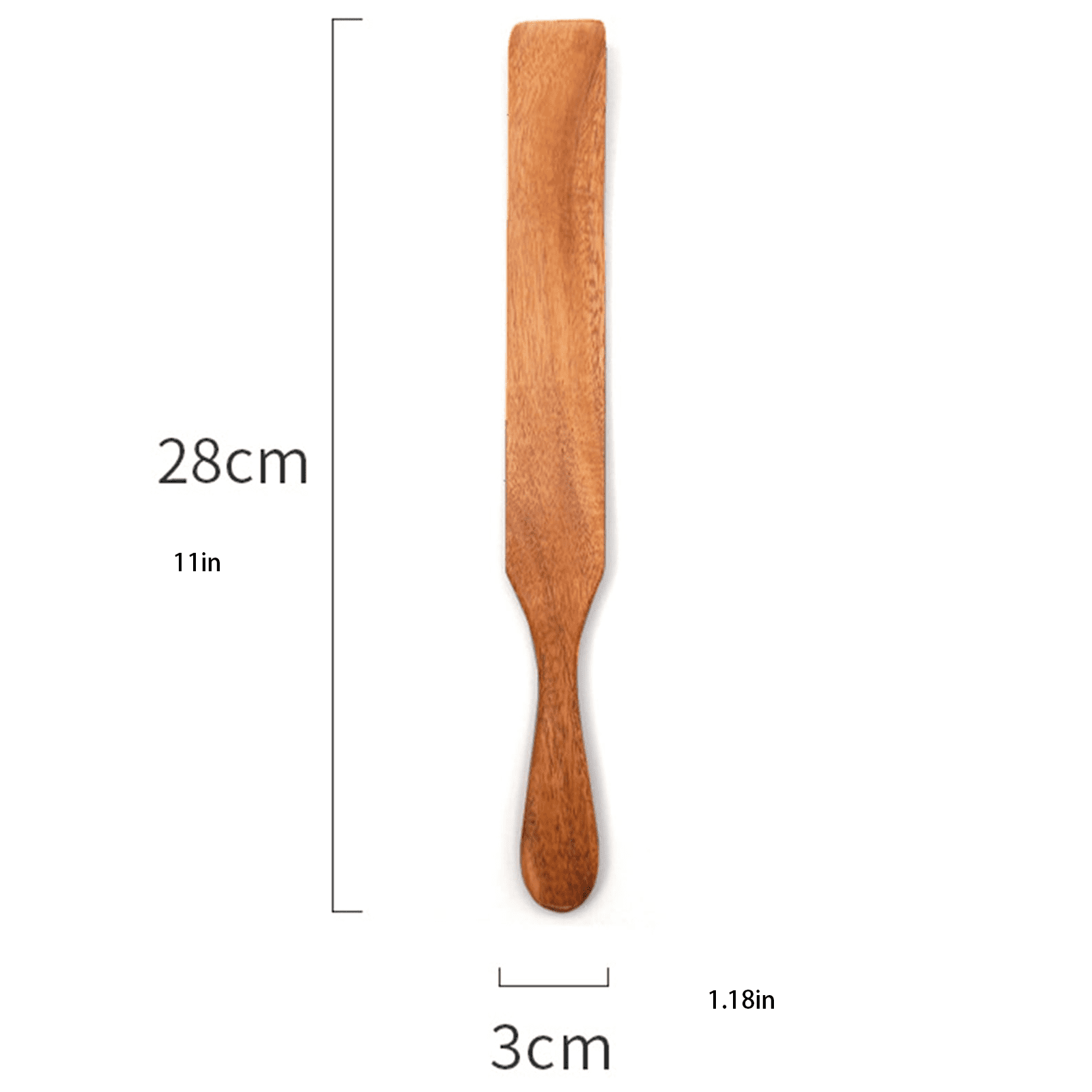 JWDX Cooking Utensils Clearance, Visland Wooden Spatula Premium Natural Teak Wood Slotted Spatulas Spoons for Cookware Kitchen Cooking Heat for Stirring Mixing Serving 1Pc As shown - Image 5