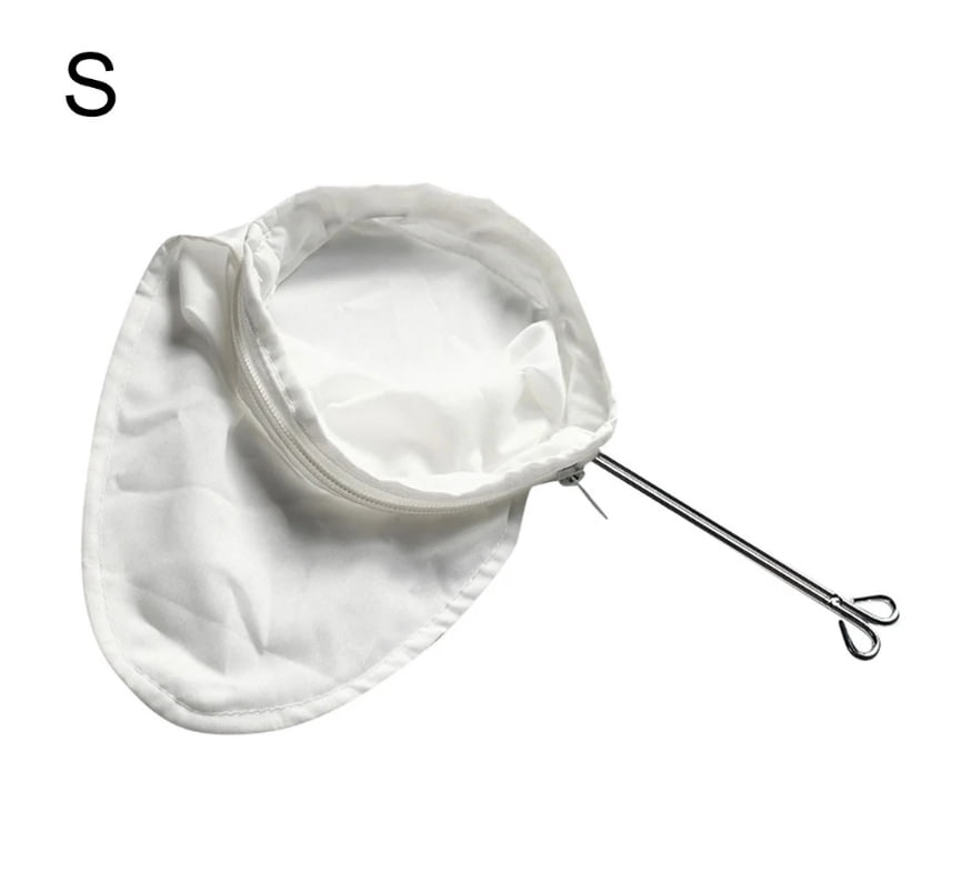 JWDX Strainers Clearance, 1Reusable Coffee Powder Tea Mesh Filter Bag with Stainless Handle Cotton Cloth Strainer As shown - Image 2