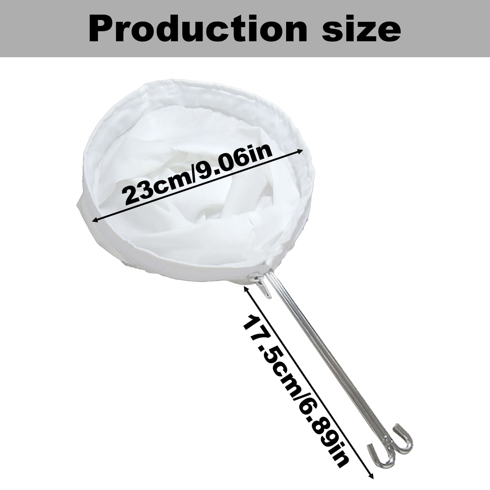 JWDX Strainers Clearance, 1Reusable Coffee Powder Tea Mesh Filter Bag with Stainless Handle Cotton Cloth Strainer As shown - Image 4