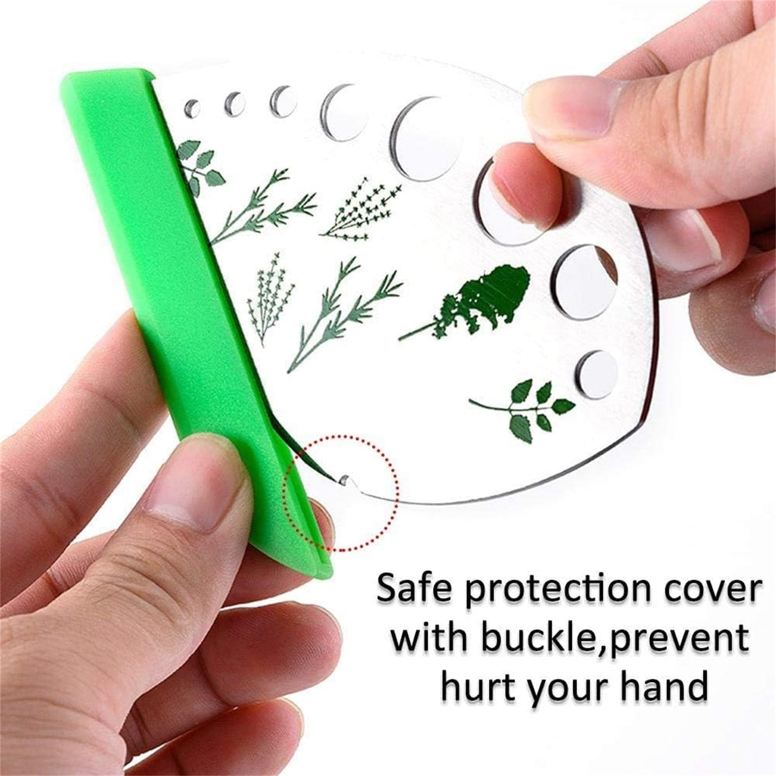 JWDX Vegetable Cutter Clearance, Herb Stripper Jiaedge Green 9 Holes Stainless Kitchen Herbs Stripping Tool Metal Herb Peeler for Collard Greens Stripper As shown - Image 6
