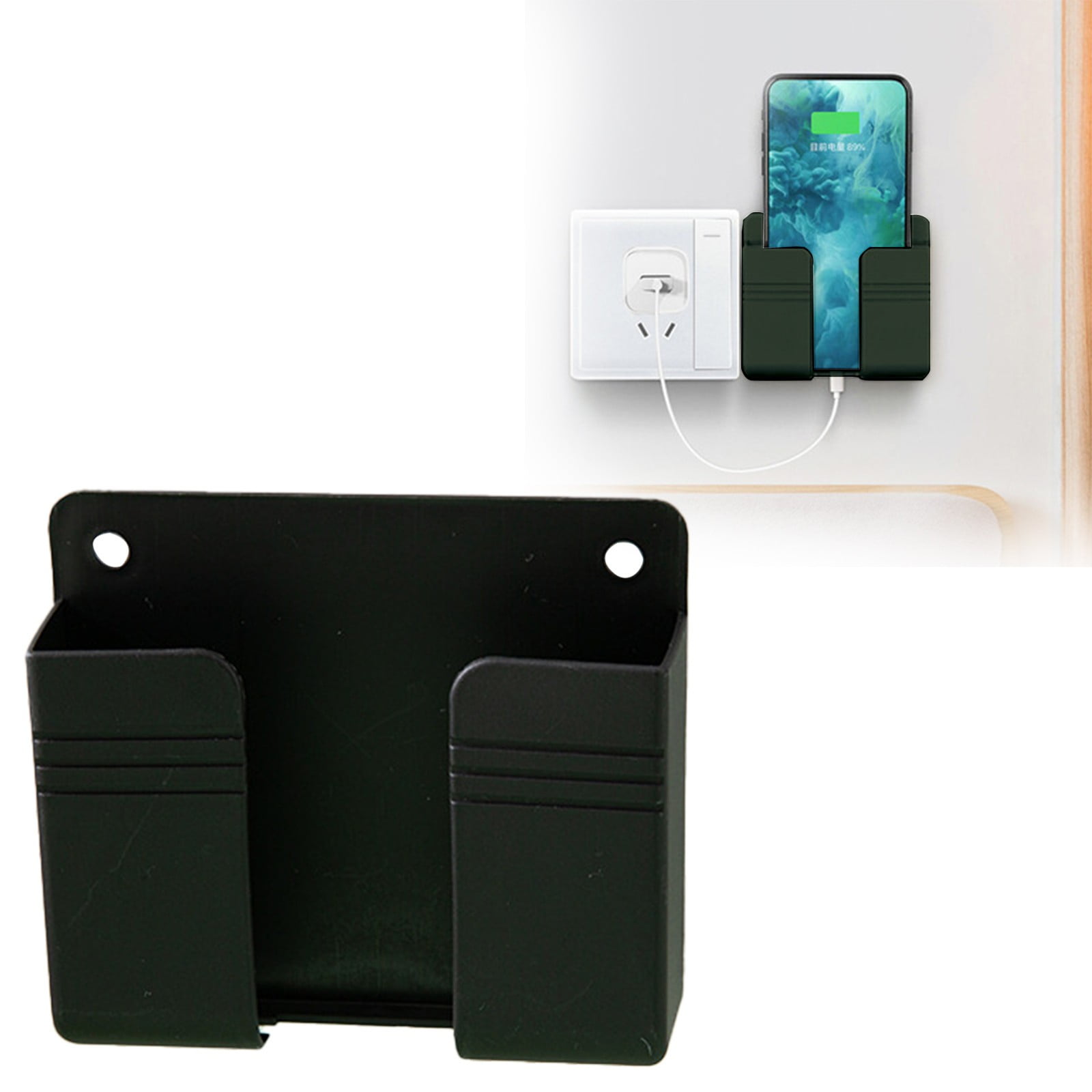JWDX Rack Clearance, Wall Mount Phone Holder Phone Stand with Self Adhesive. Phone Holder for Shower Charging and Rv for Iphone and Android Black - Image 2