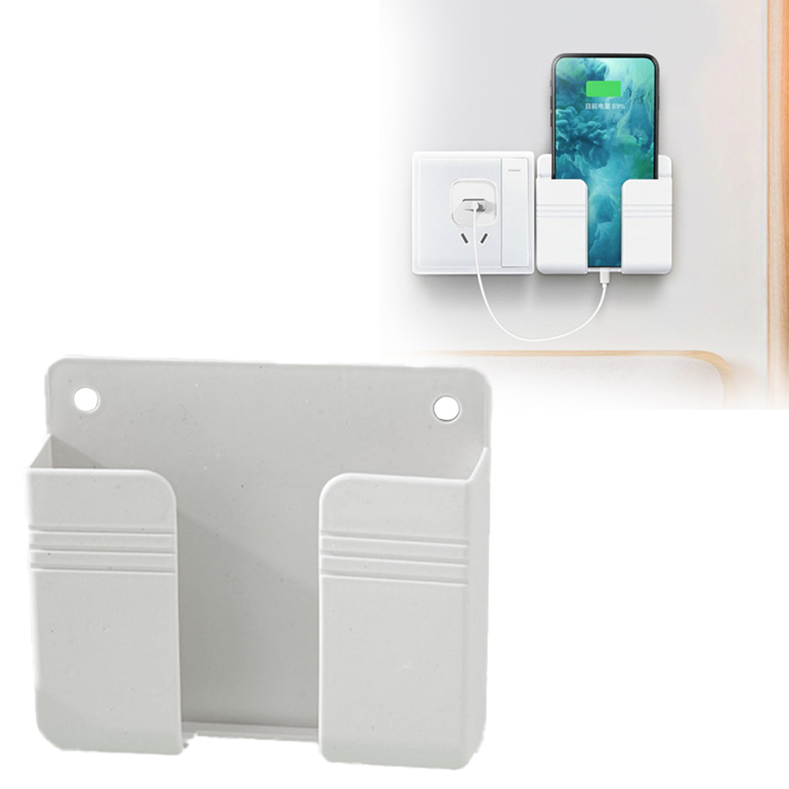 JWDX Rack Clearance, Wall Mount Phone Holder Phone Stand with Self Adhesive. Phone Holder for Shower Charging and Rv for Iphone and Android White - Image 2