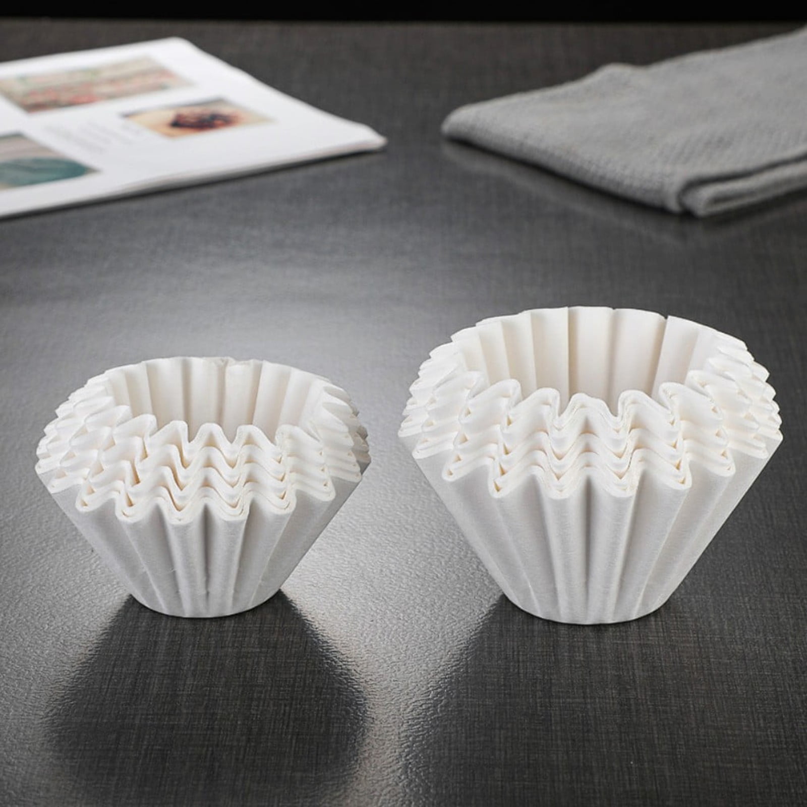 JWDX Strainers Clearance, 50 Pack Coffee Filters Basket Paper Coffee Filters Small Coffee Maker Single Coffee Pot Pour Over Coffee Makers As shown - Image 5