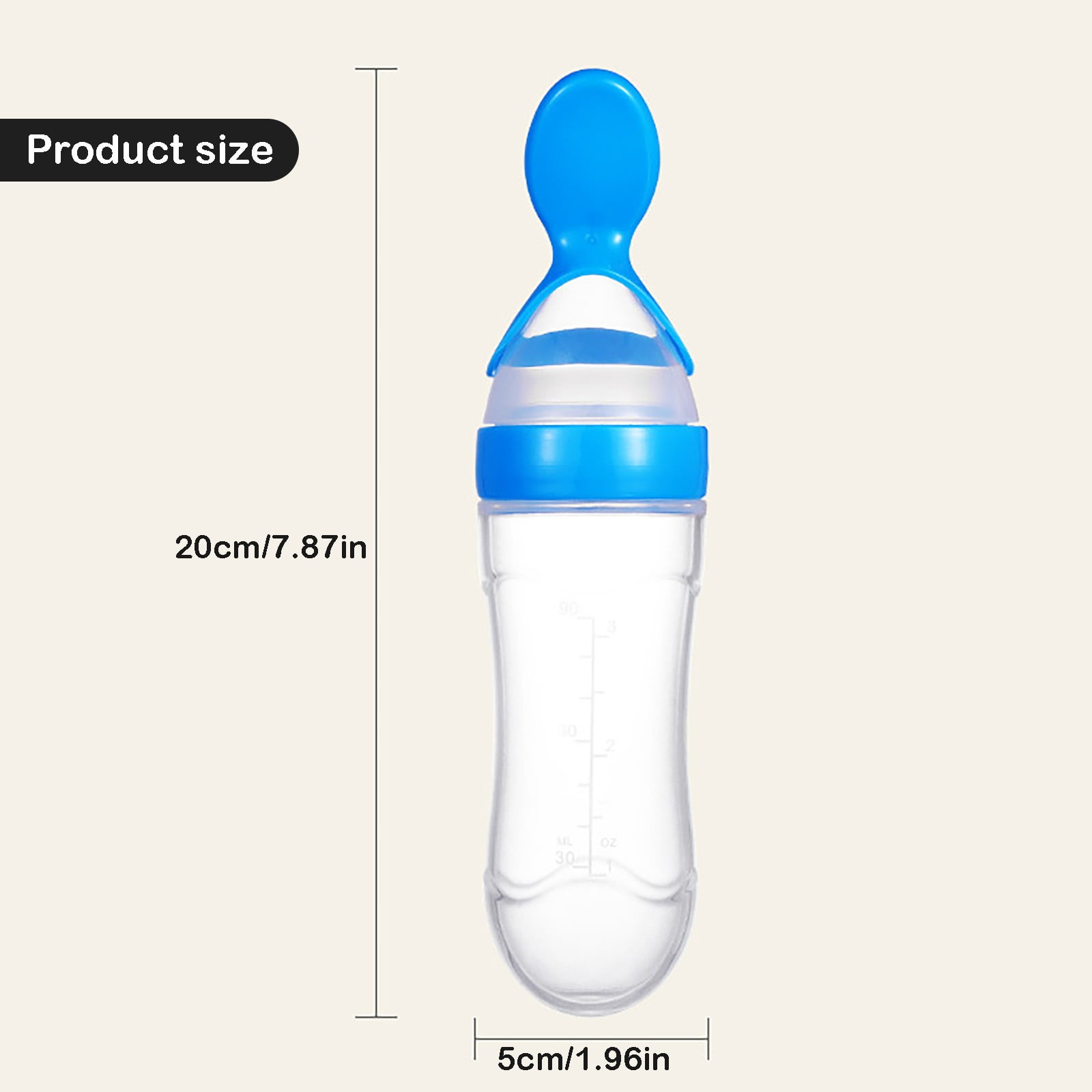 JWDX Glass and Bottle Clearance, Baby Food Feeder 4 Pack Silicone Baby Food Dispensing Spoon Wajiayon 3 Oz Feeding Spoons with Suction Cup for Boys Girl Kids Toddlers Self Feeding Bottle Spoon As shown - Image 4