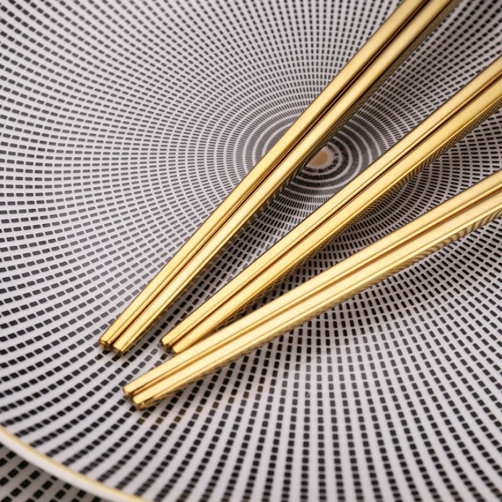 JWDX Tableware Clearance, 1 Pairs Stainless Chopsticks Reusable Dishwasher Noodles Chopsticks Eating Cooking Dinning Flatware Kitchen Utensils(Gold ) As shown - Image 8