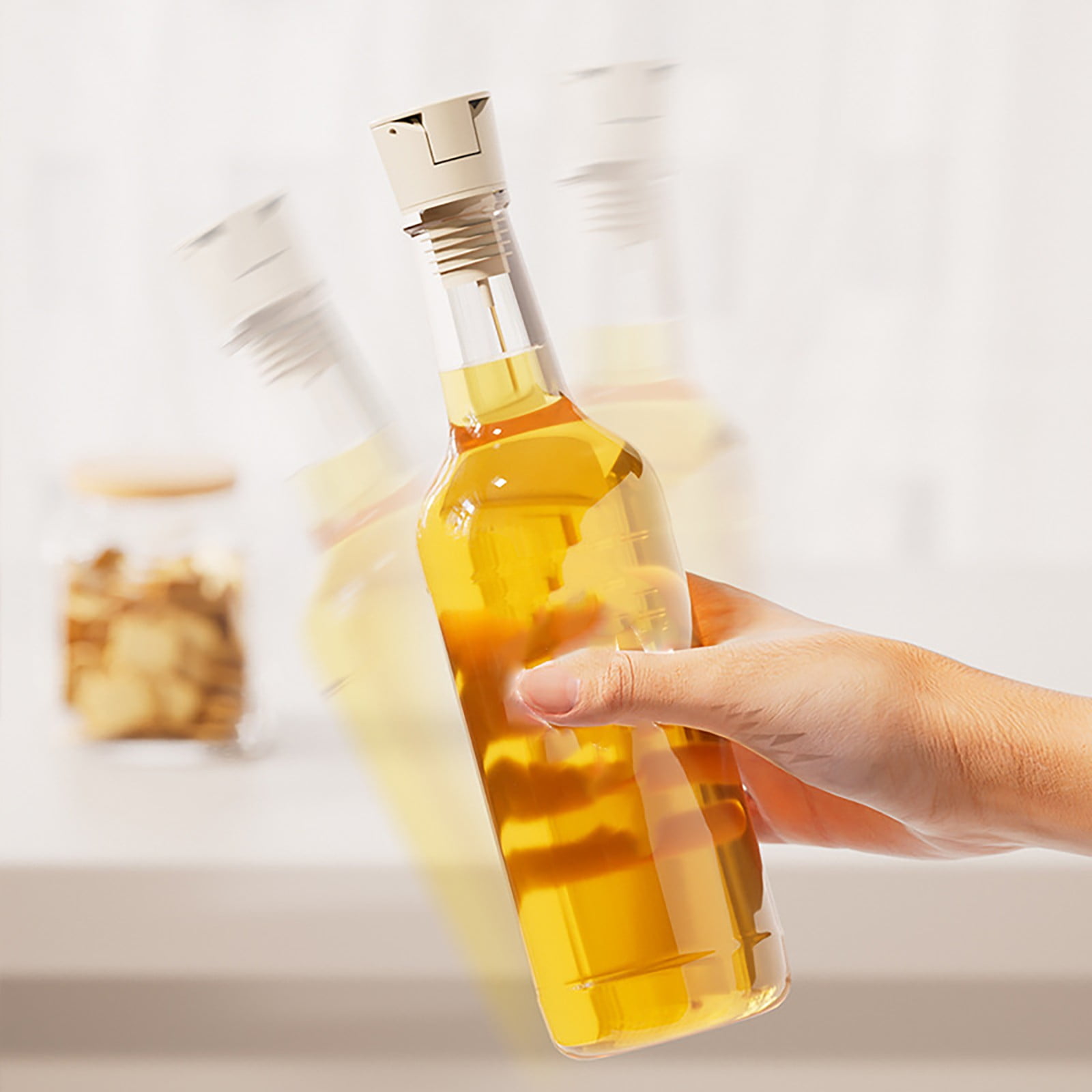 JWDX Glass and Bottle Clearance, Pour Oil Nozzle Oil Bottle Nozzle Non Dripping Diversion Bottle Silicone Plug Olive Oil Bottle Stopper Cap Wine Bottle Stopper Cap A - Image 4