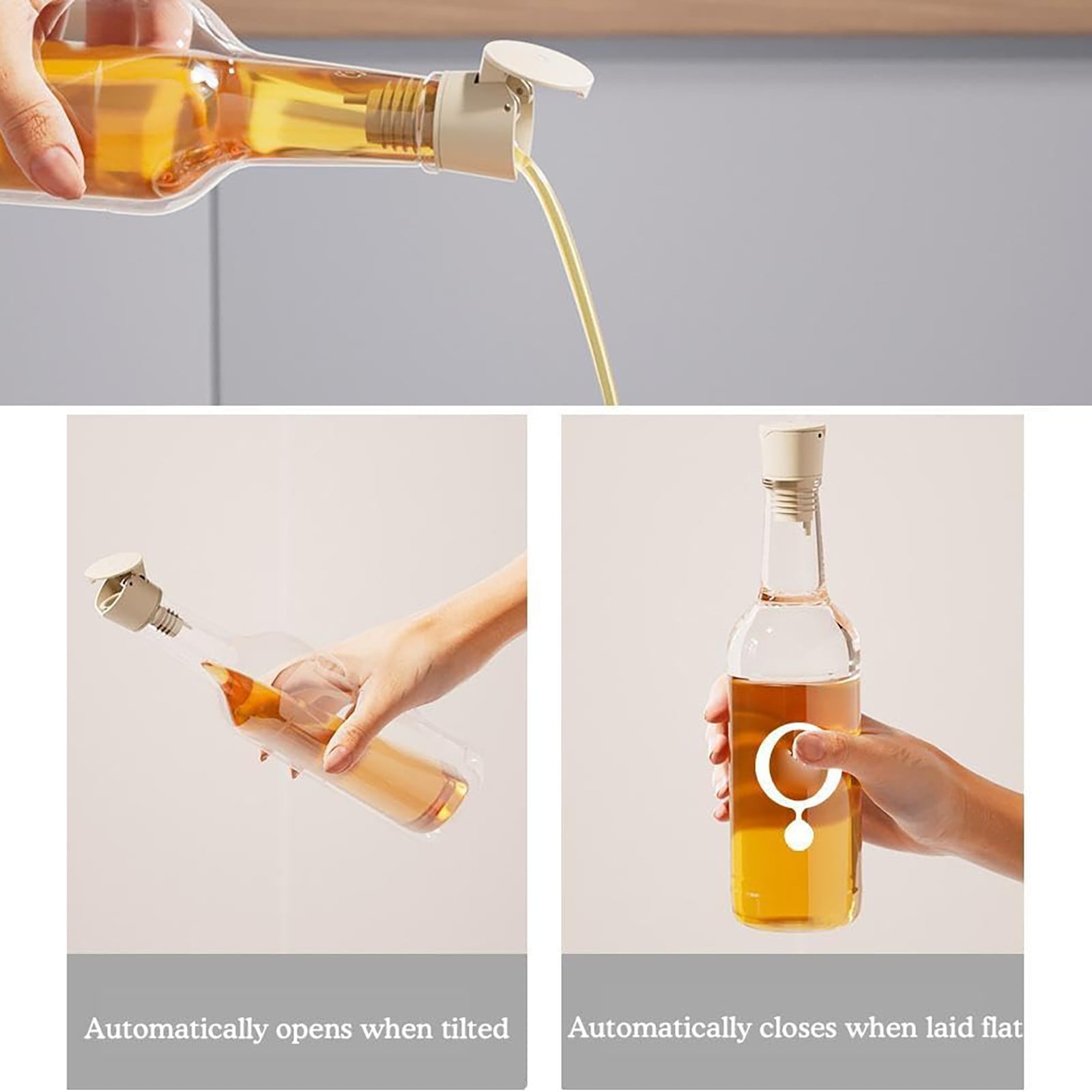 JWDX Glass and Bottle Clearance, Pour Oil Nozzle Oil Bottle Nozzle Non Dripping Diversion Bottle Silicone Plug Olive Oil Bottle Stopper Cap Wine Bottle Stopper Cap A - Image 7