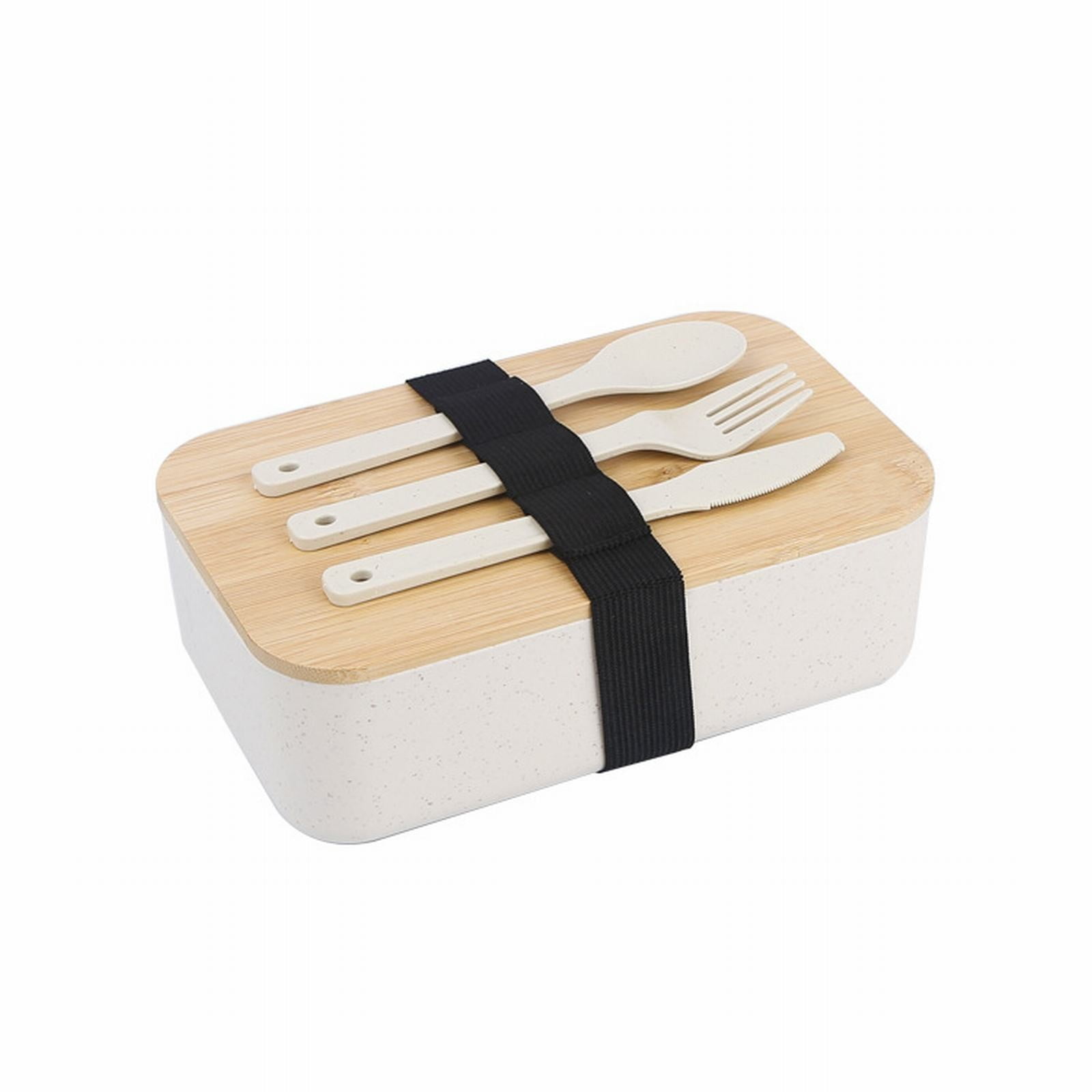 JWDX Tableware Clearance, Box Lunch Box Japanese 2 Layer Food Container with Cutlery Spoon and Fork Divided Salad Box for Men and Women BG2 - Image 1