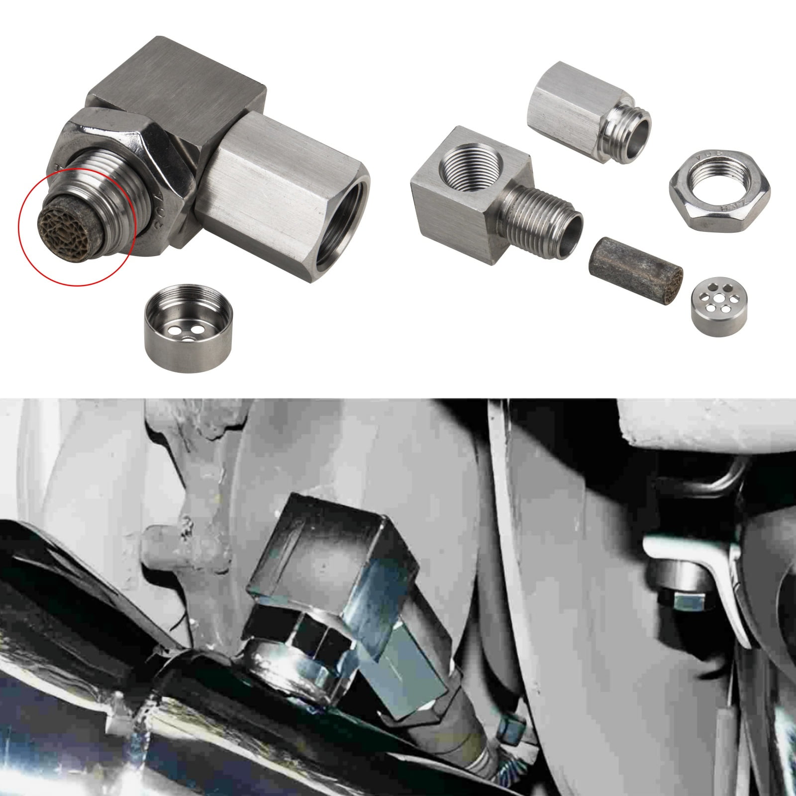 90 Degree Detachable Mini-catalytic Converter Sensor Automotive Accessories Mini-catalytic Converter M18X1.5 Oxygen Sensor Car O2 Sensor 1Pcs - Image 3