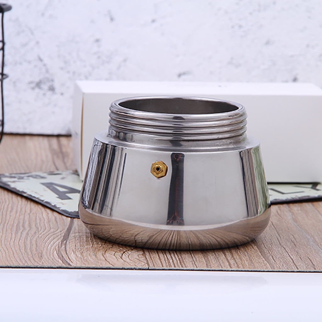 Clearance! Eguiwyn Coffee Maker (2 Cup Capacity) Stainless Steel Mocha Espresso Latte Percolator Stove Top Coffee Maker Pot Too 15x7.8cm Silver - Image 7