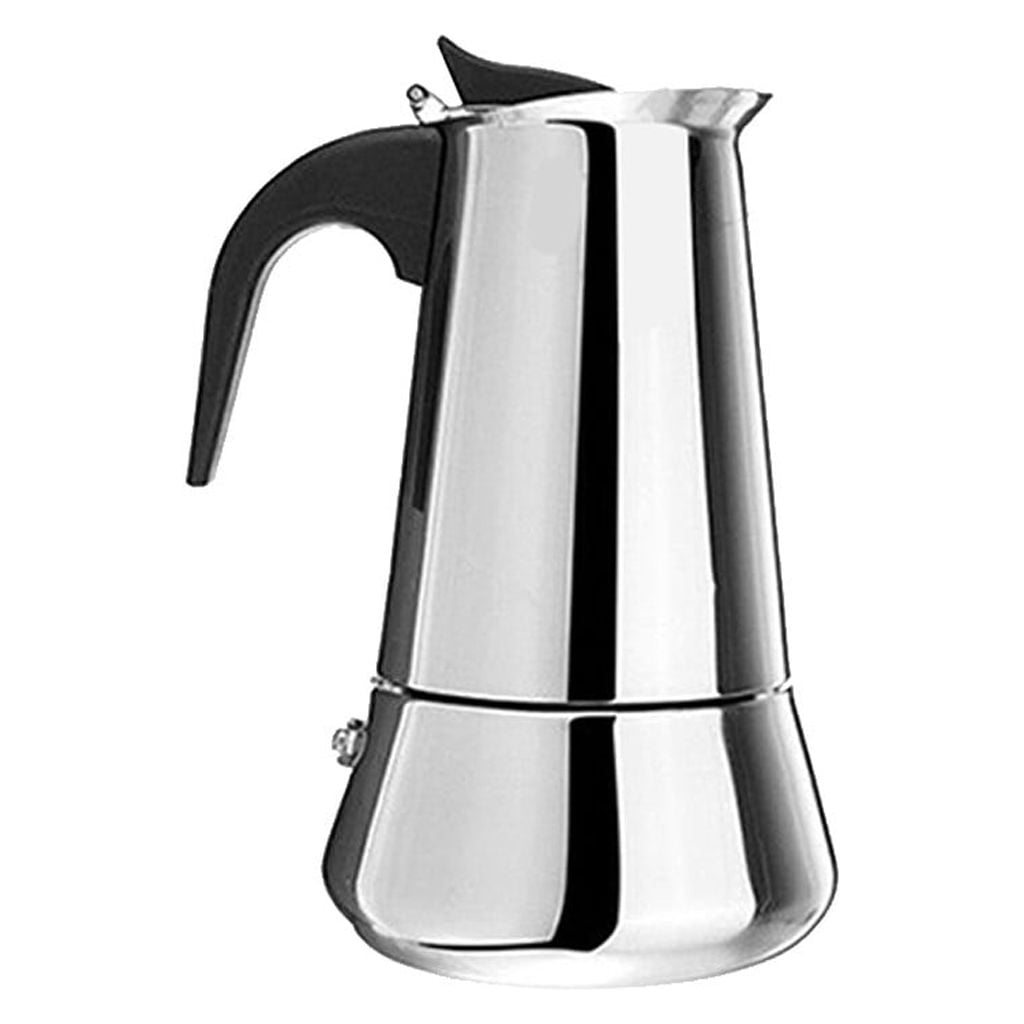 Clearance! Eguiwyn Coffee Maker (2 Cup Capacity) Stainless Steel Mocha Espresso Latte Percolator Stove Top Coffee Maker Pot Too 18.5x11 Silver - Image 2