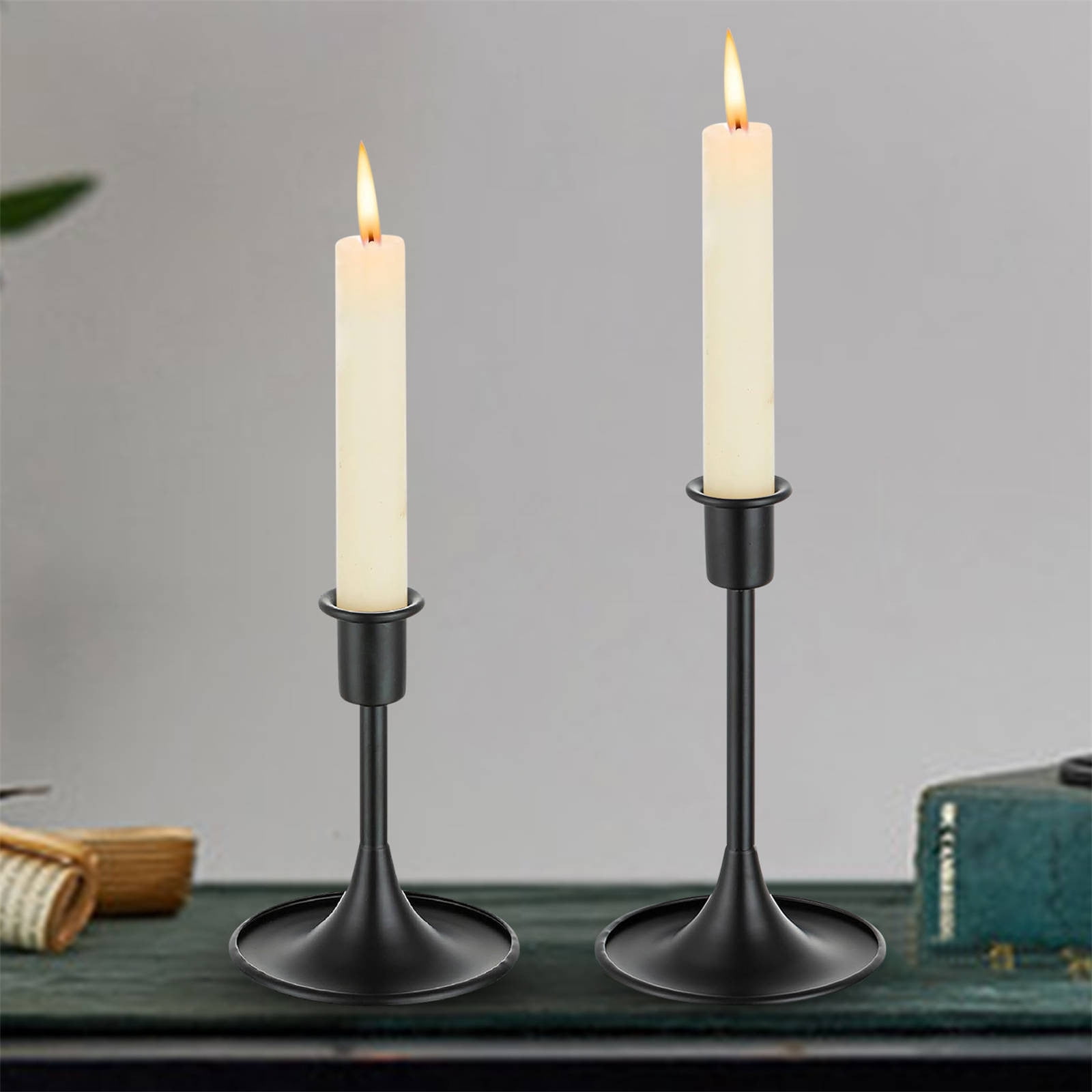 Clearance! JWDX Candlestick, Candlestick Holders, Candlestick Holders Taper Candle Holders Romadedi Gold Candle Stick Candle Holder for Table Centerpiece Wedding Reception Festive Christmas Mantel Z2-B - Image 4