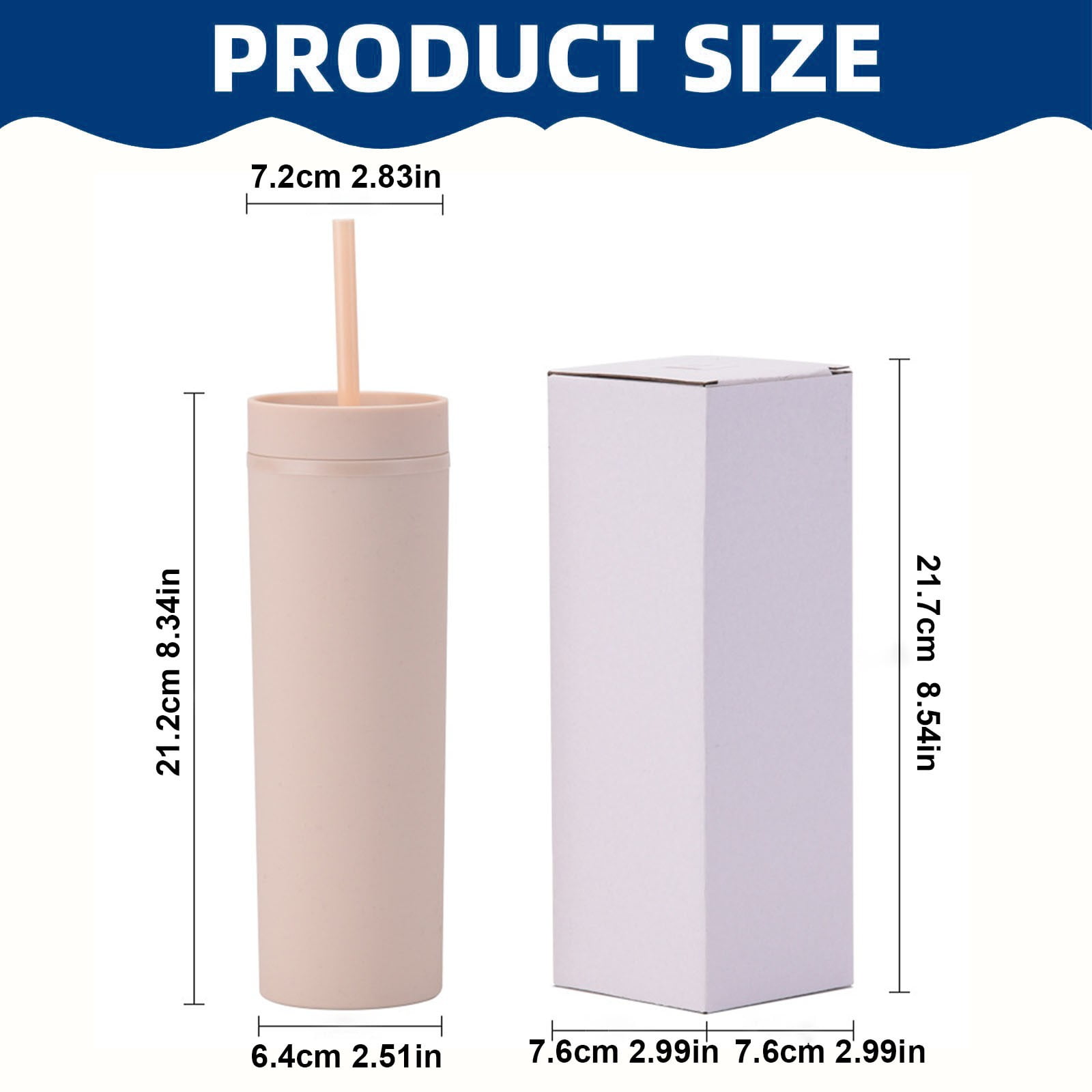 JWDX Glass and Bottle Clearance, 16Oz Tumbler with Lid and Plastic Water Coffee Tumbler Cup Water Bottle Slim Double Wall Reusable Plastic Tumbler Cups Travel Mug Coffee Cup 450Ml C - Image 3