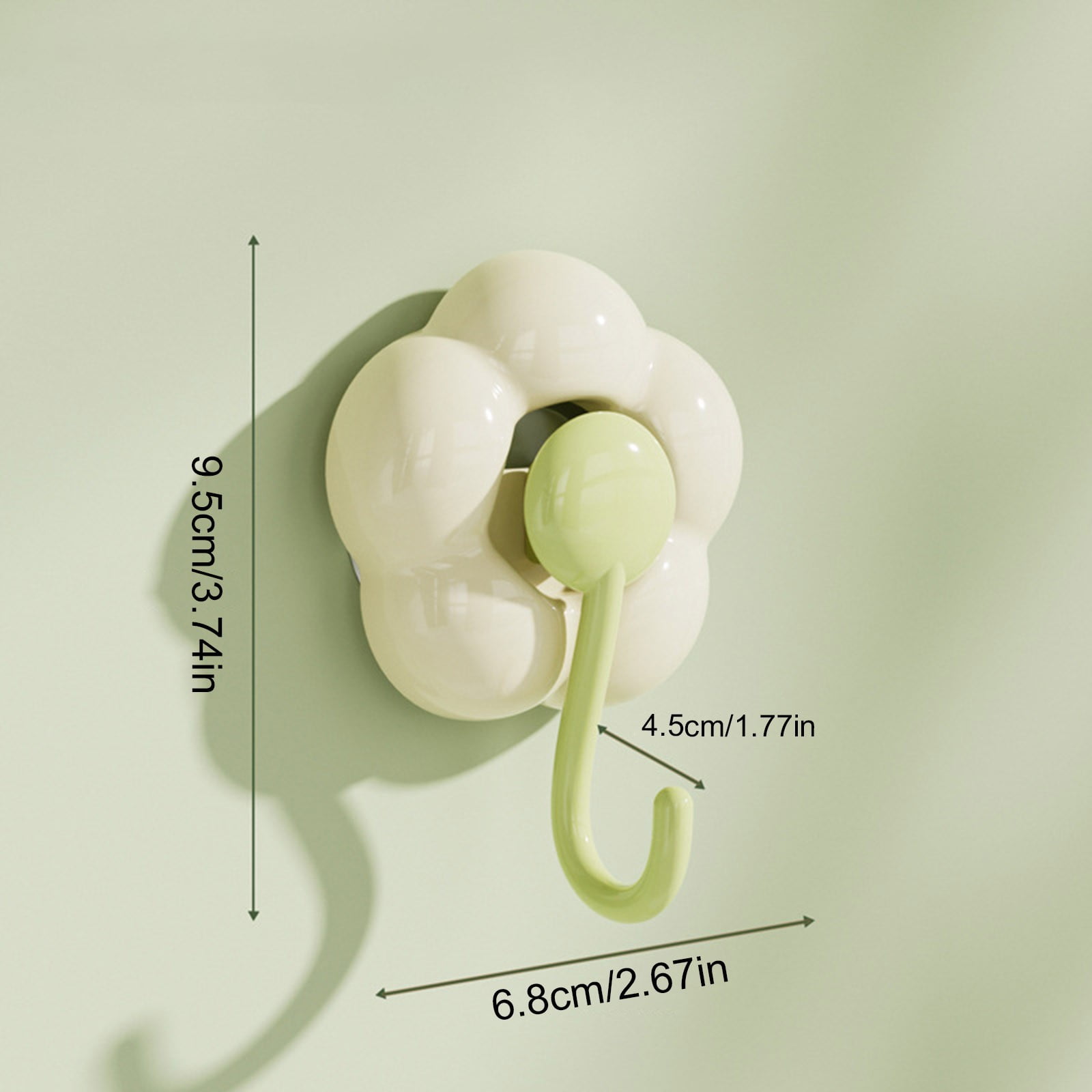 Clearance! JWDX Hooks, Traceless Hook, Sunflower Shaped Suction Cup Hooks for Hanging Without Drilling Leaving No Marks. Strong Vacuum Suction Hooks for Kitchen Living Room and Bathroom. Z4-Green - Image 2
