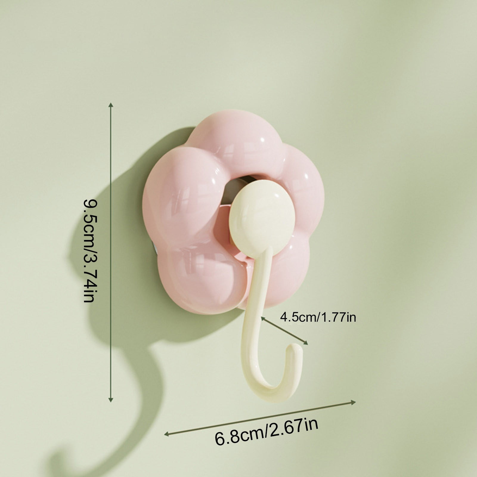 Clearance! JWDX Hooks, Traceless Hook, Sunflower Shaped Suction Cup Hooks for Hanging Without Drilling Leaving No Marks. Strong Vacuum Suction Hooks for Kitchen Living Room and Bathroom. Z4-Red - Image 2