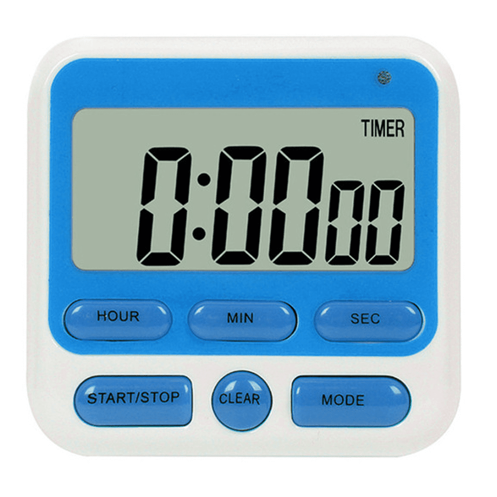 Digital Countdown Kitchen Timer -Count Up Down Magnetic Timer Clock for Cooking Baking Gym Students Blue - Image 1