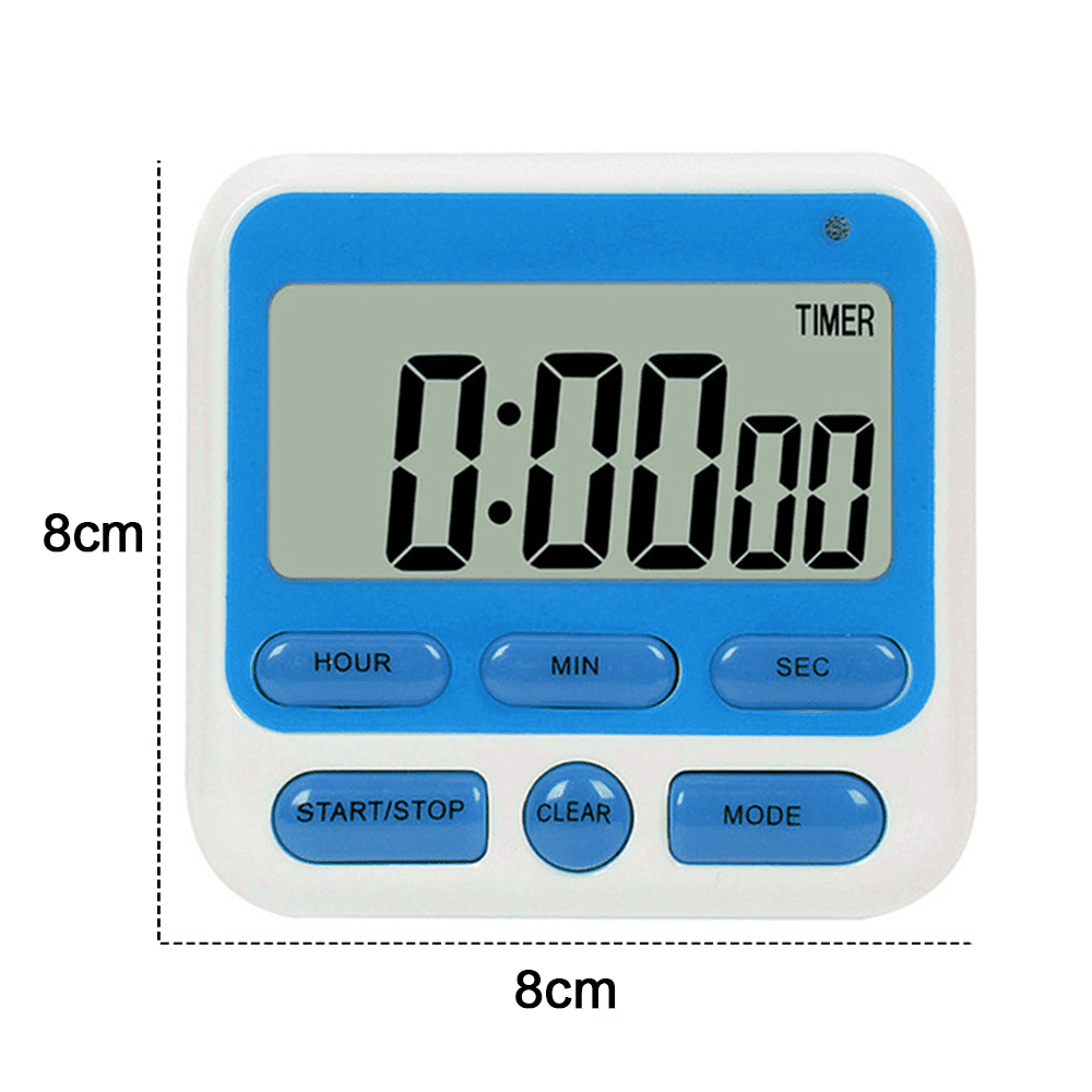 Digital Countdown Kitchen Timer -Count Up Down Magnetic Timer Clock for Cooking Baking Gym Students Blue - Image 2