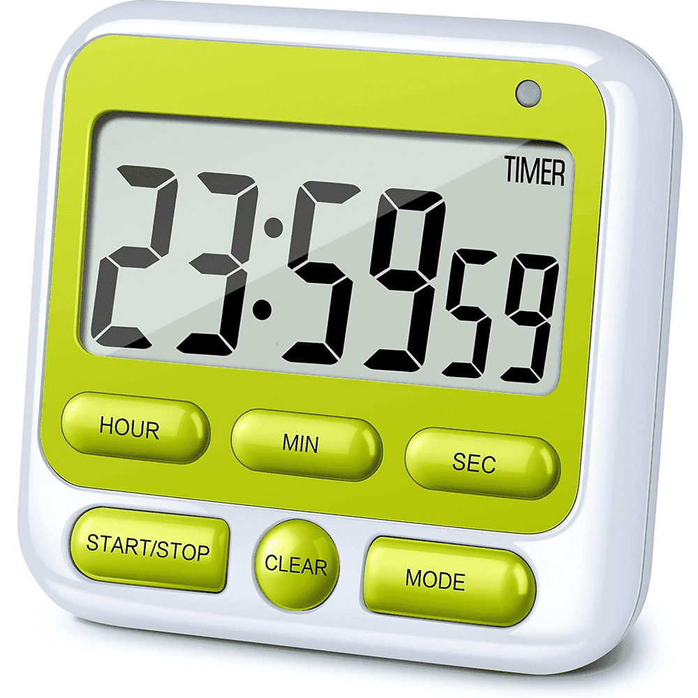 Digital Countdown Kitchen Timer -Count Up Down Magnetic Timer Clock for Cooking Baking Gym Students Green - Image 1