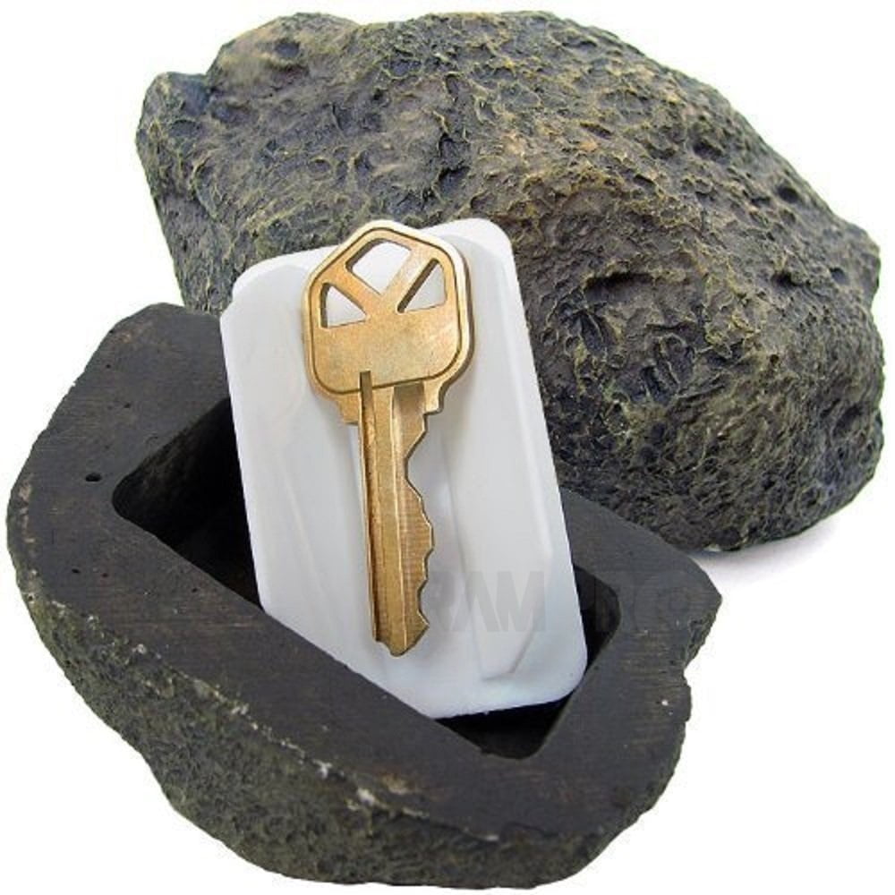 Hide-a-Spare-Key Fake Rock - Looks & Feels like Real Stone - Safe for Outdoor Garden or Yard, Geocaching (1) - Image 1