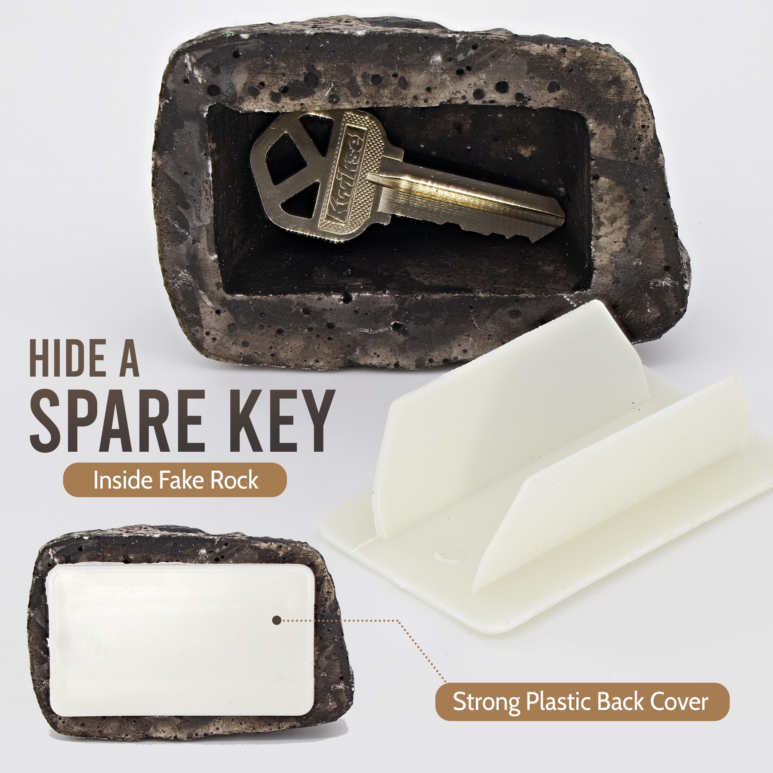 Hide-a-Spare-Key Fake Rock - Looks & Feels like Real Stone - Safe for Outdoor Garden or Yard, Geocaching (1) - Image 5