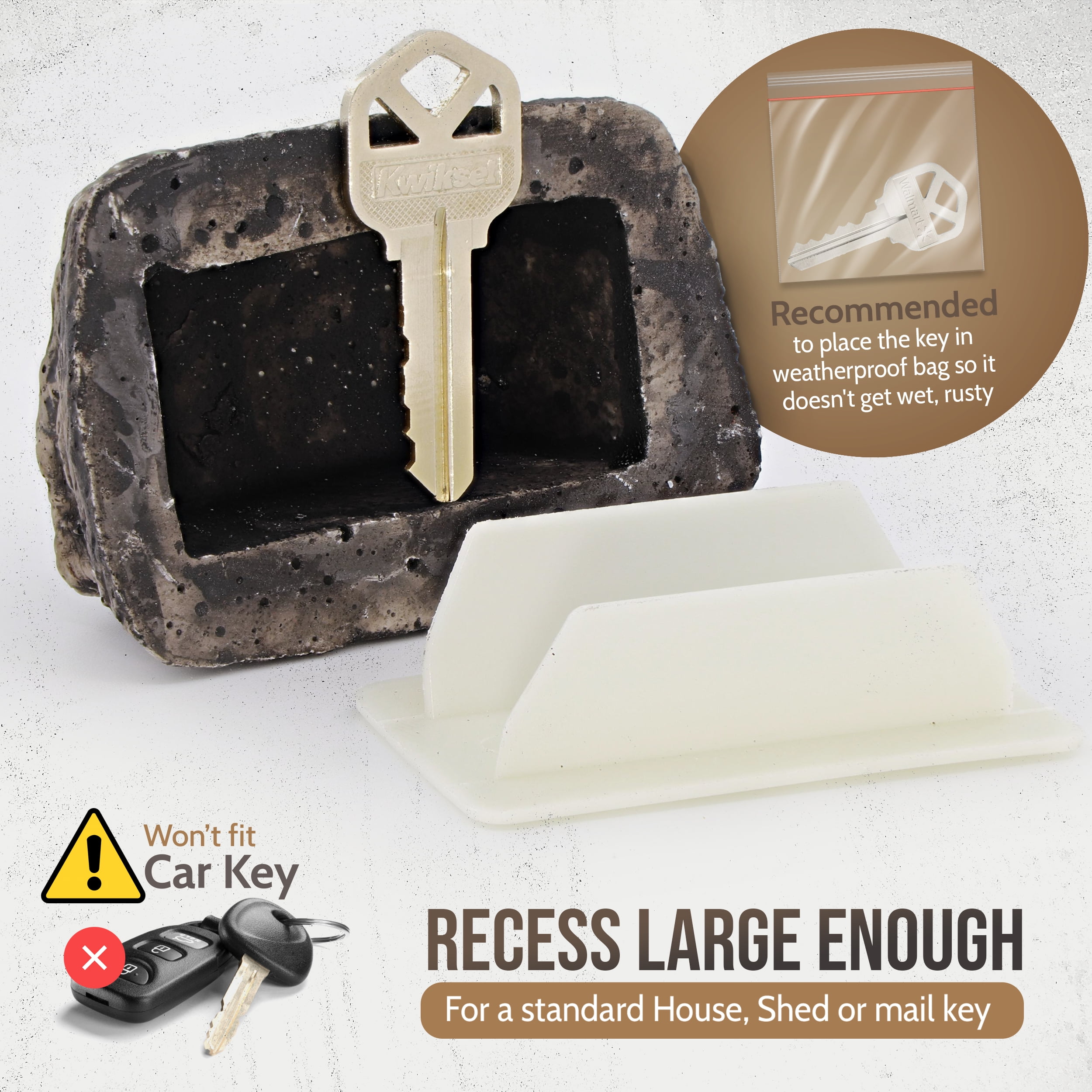 Hide-a-Spare-Key Fake Rock - Looks & Feels like Real Stone - Safe for Outdoor Garden or Yard, Geocaching (1) - Image 6