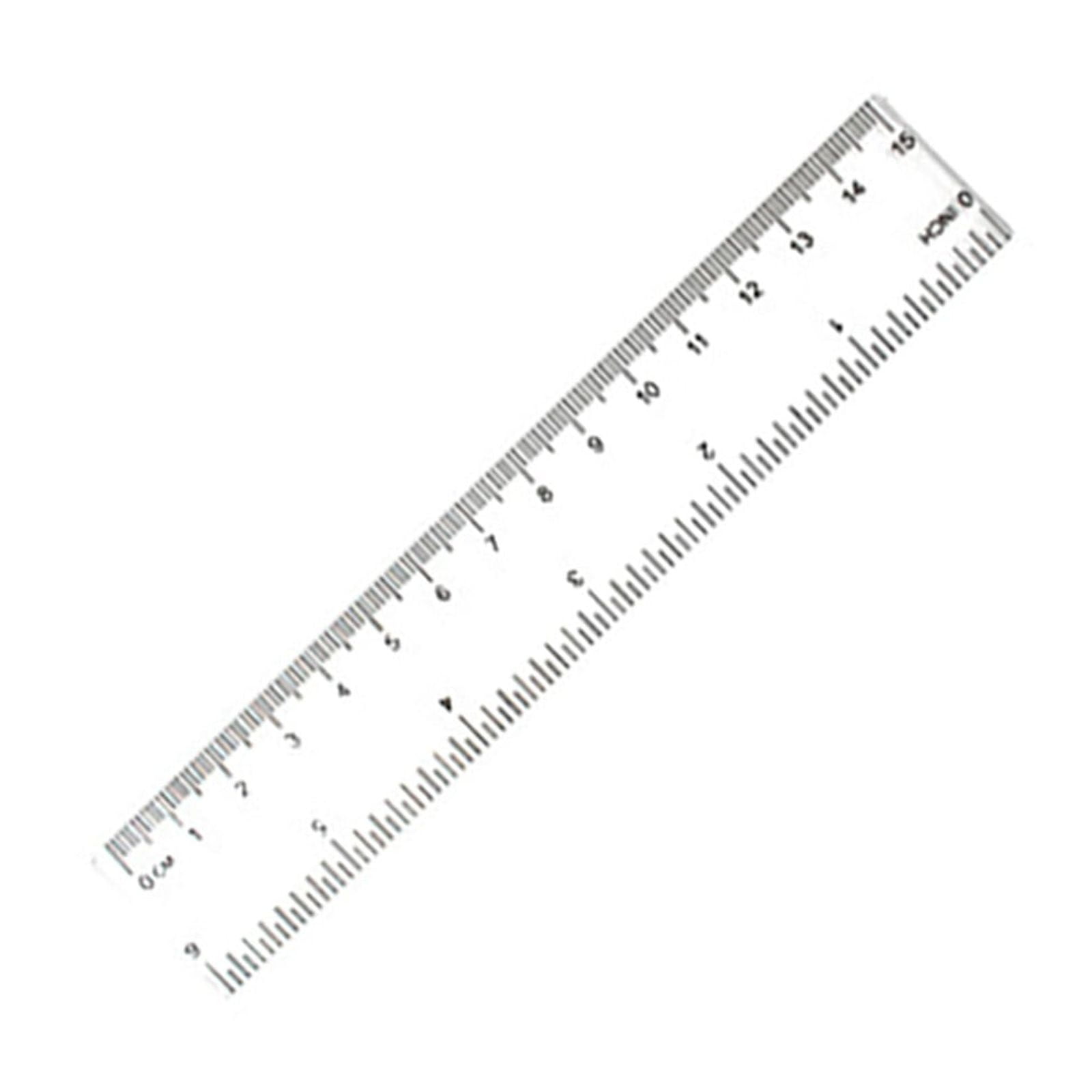 Back to College Yxwen Centimeter Inch Scale Ruler. Plastic Ruler Small Ruler for Measuring Suitable for Schools and Suitable for Artists Designers and Students Etc White One Size AA - Image 1