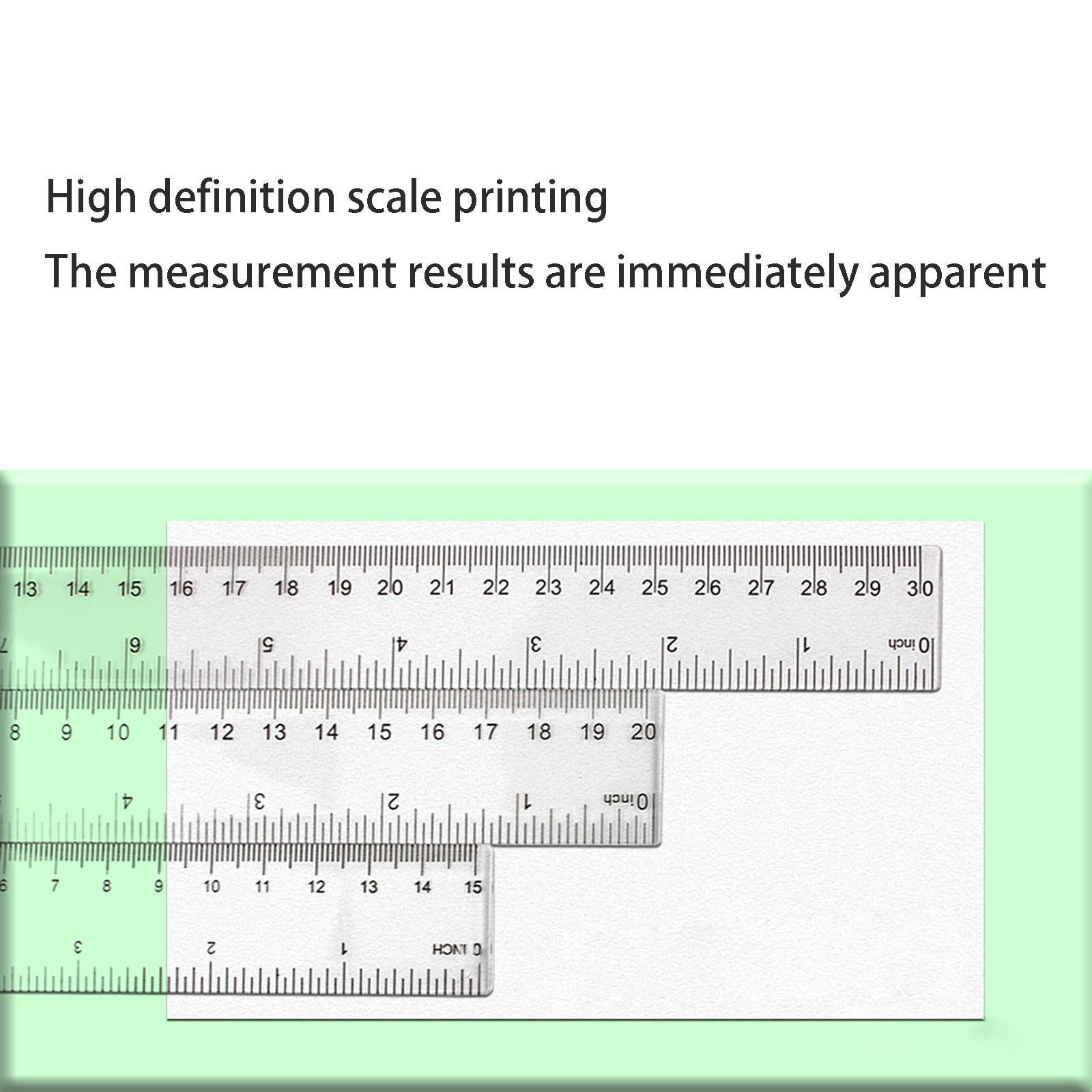 Back to College Yxwen Centimeter Inch Scale Ruler. Plastic Ruler Small Ruler for Measuring Suitable for Schools and Suitable for Artists Designers and Students Etc White One Size AA - Image 4