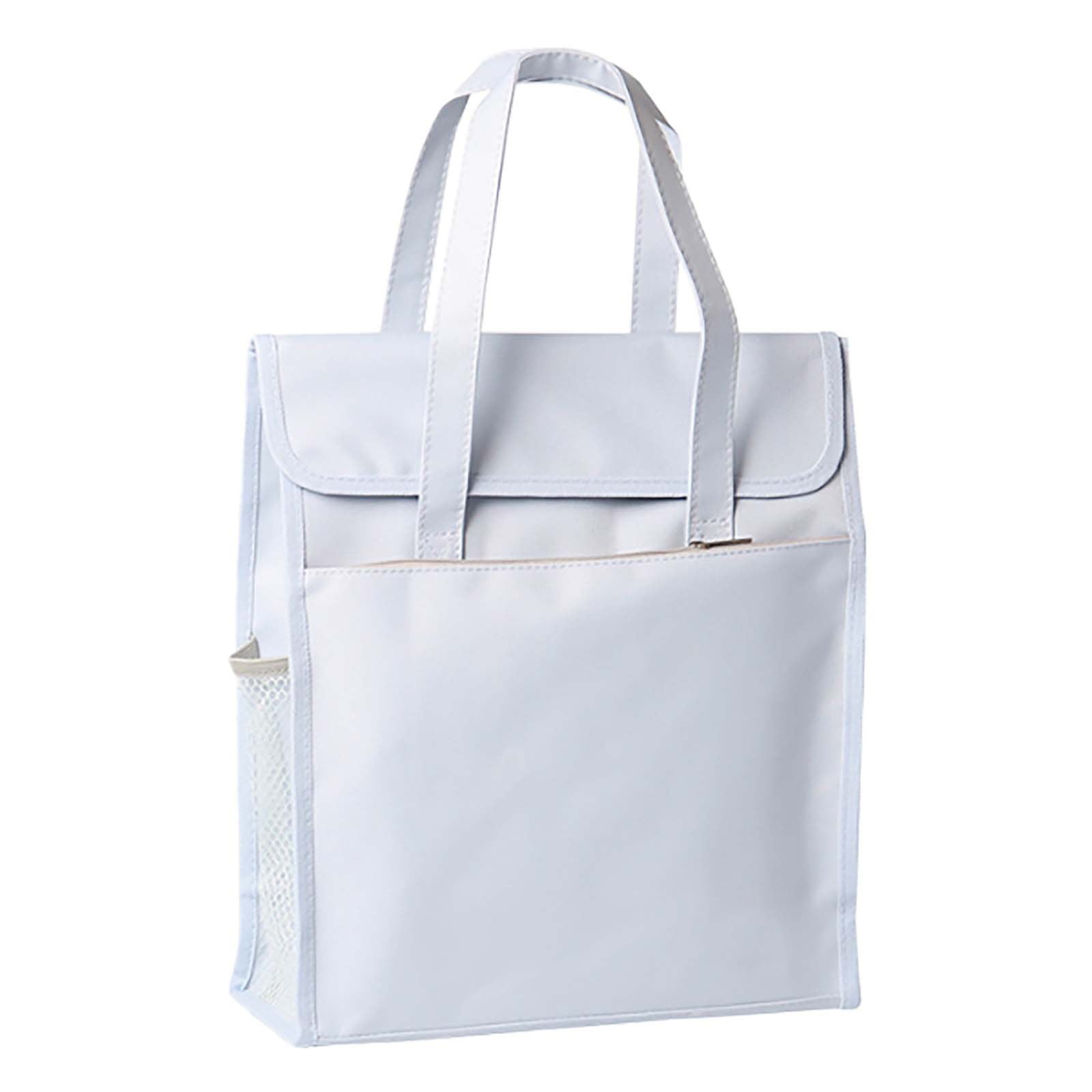 1*Bag JWDX File Folder Tote Bag with Handle Portable Document Organizer Box for Letter Size File Folder Folding File Case for Home One Size Blue - Image 2