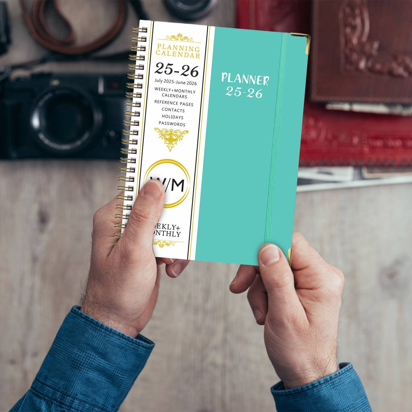 Summer Deal！ Yxwen 25.7-26.6 Years English Notepad A5 2025.7 to 2026.6 Planner – Weekly ＆ Monthly Planner Fromfrom July 2025 to 2026 Daily and Monthly Planner Notebook One Size Mint Green - Image 6