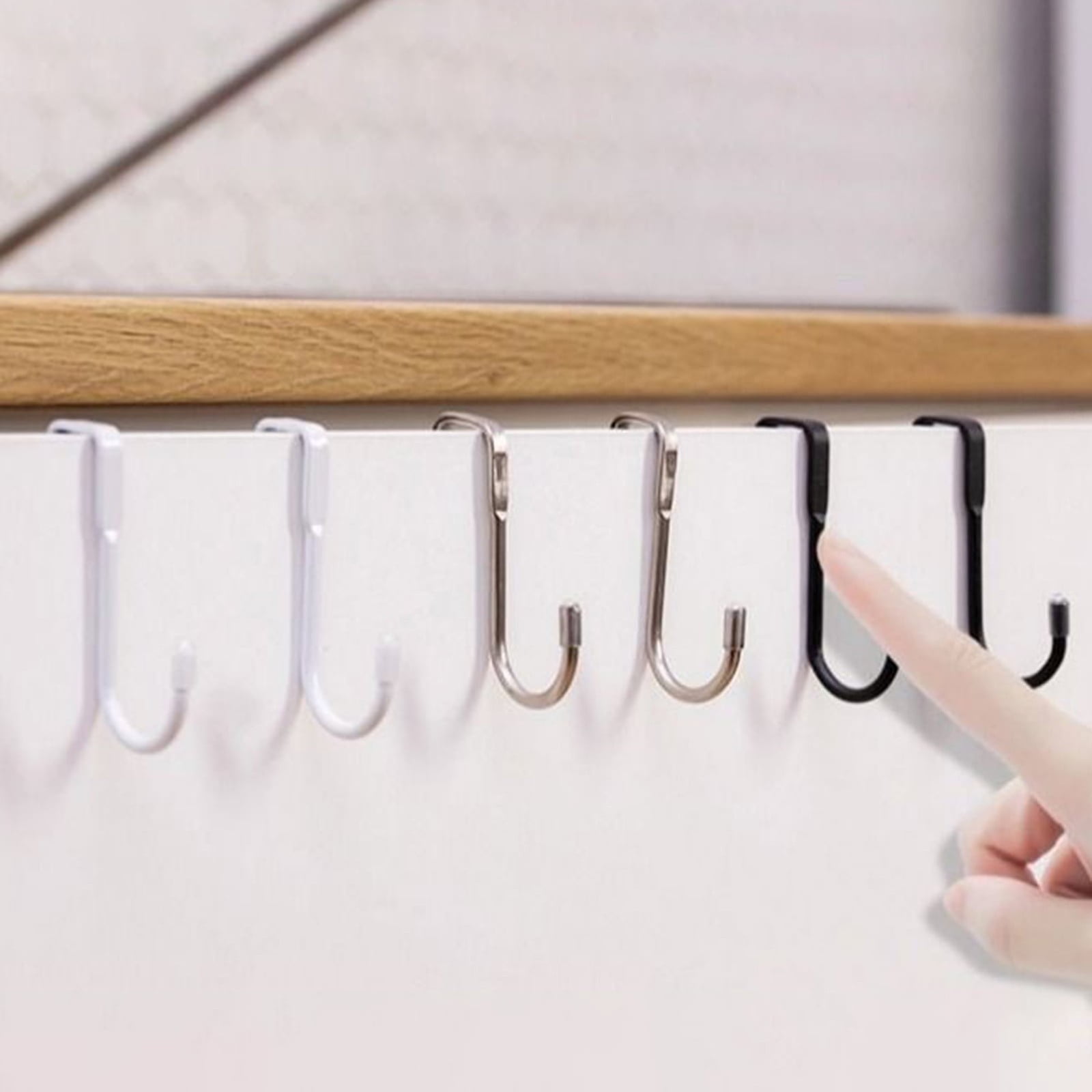 Jwdx 1 Hook Punch Over The Door Door Hanger Punching No Stainless Clothes Rack For Home One Size Silver - Image 4